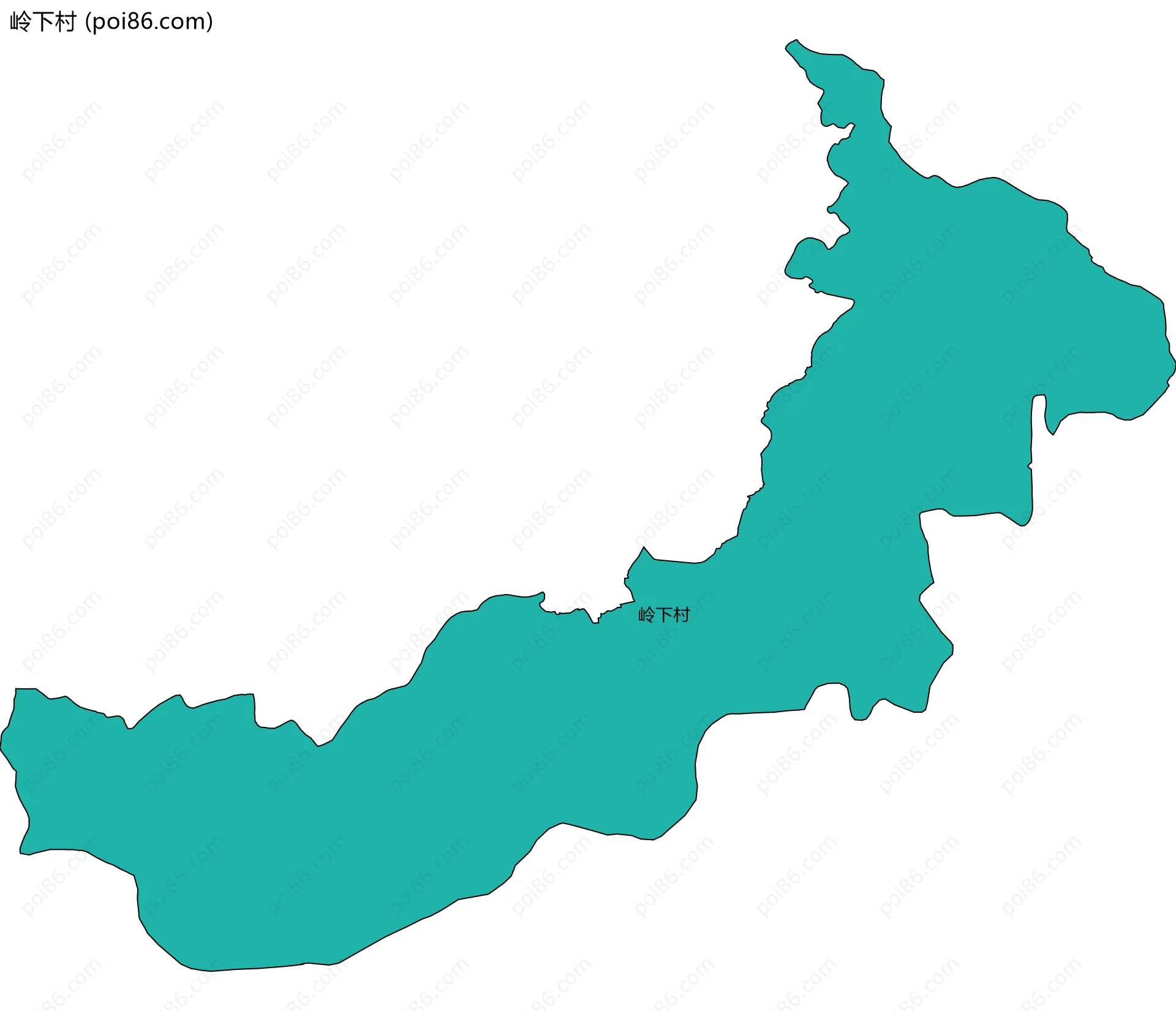 岭下村边界地图
