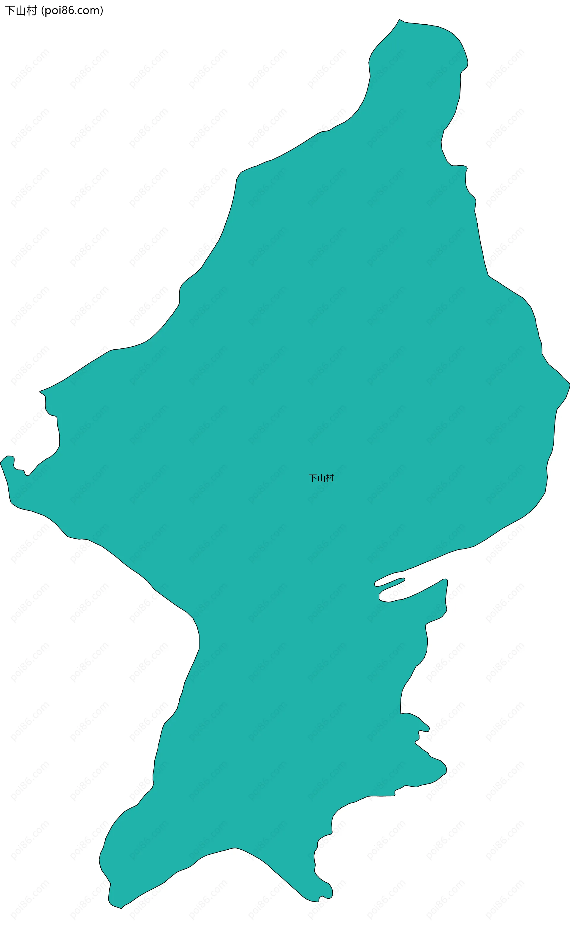 下山村边界地图