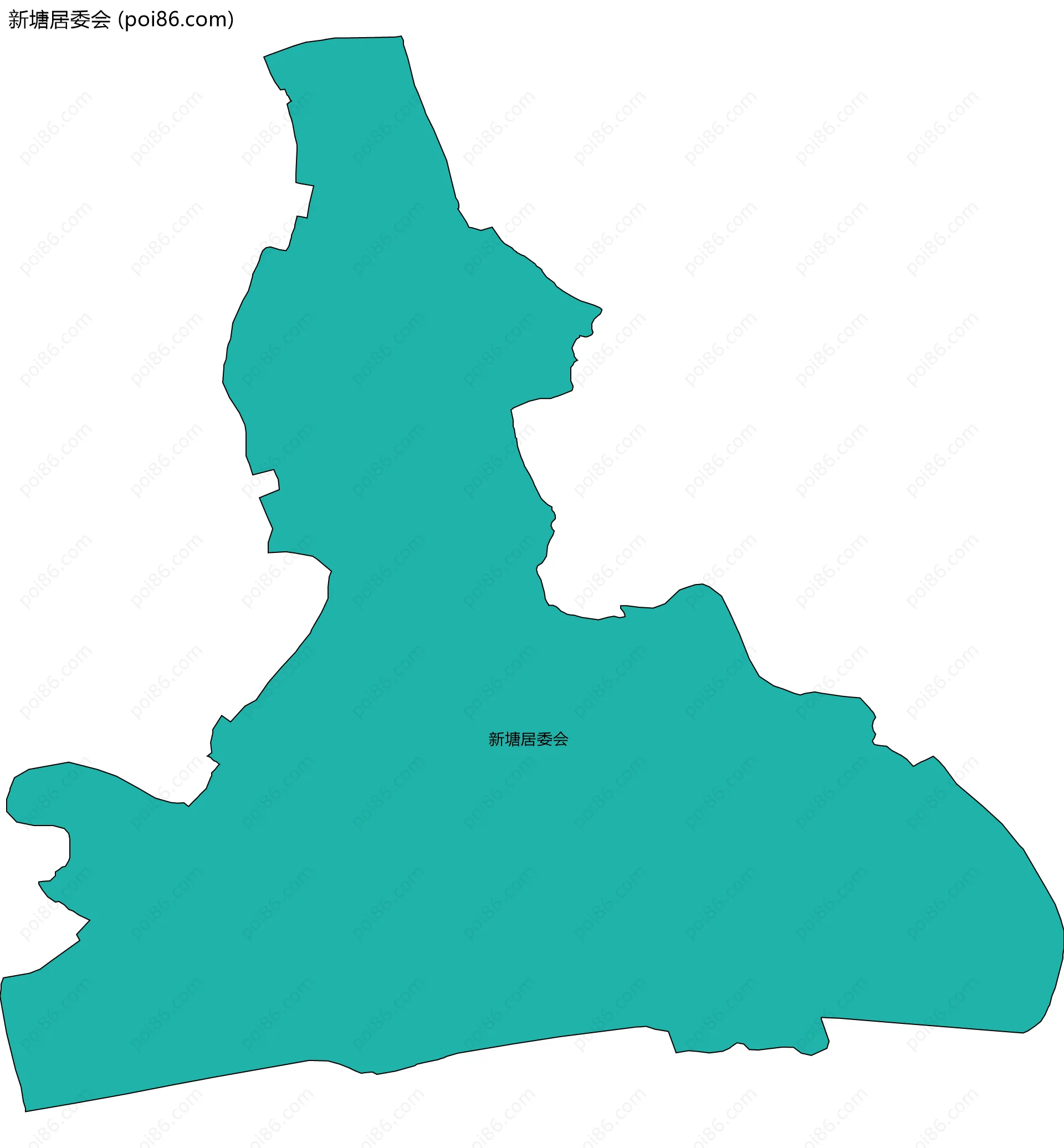 新塘居委会边界地图