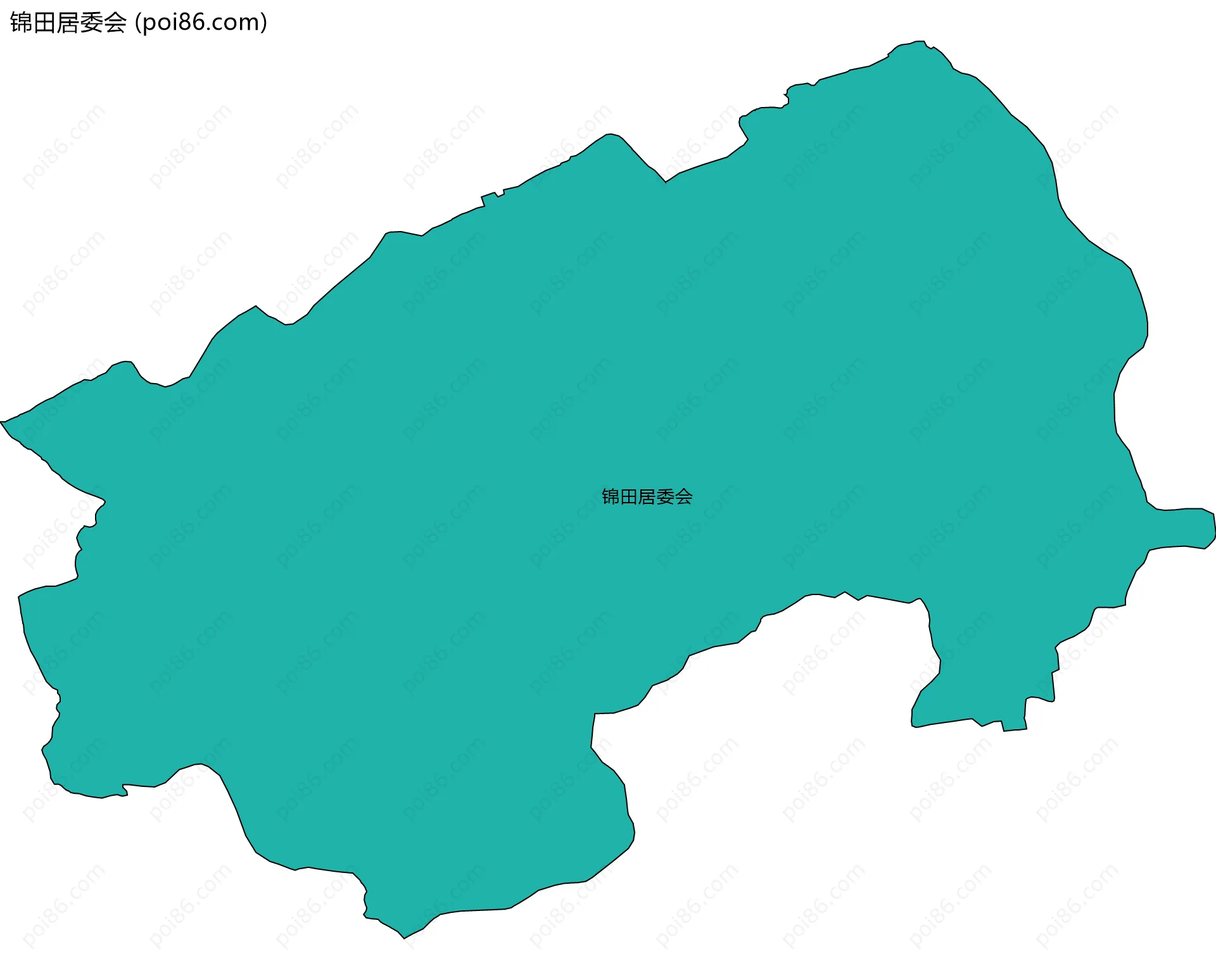 锦田居委会边界地图