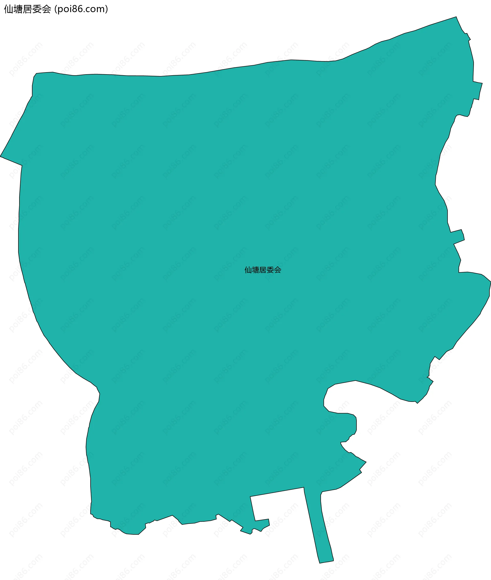 仙塘居委会边界地图
