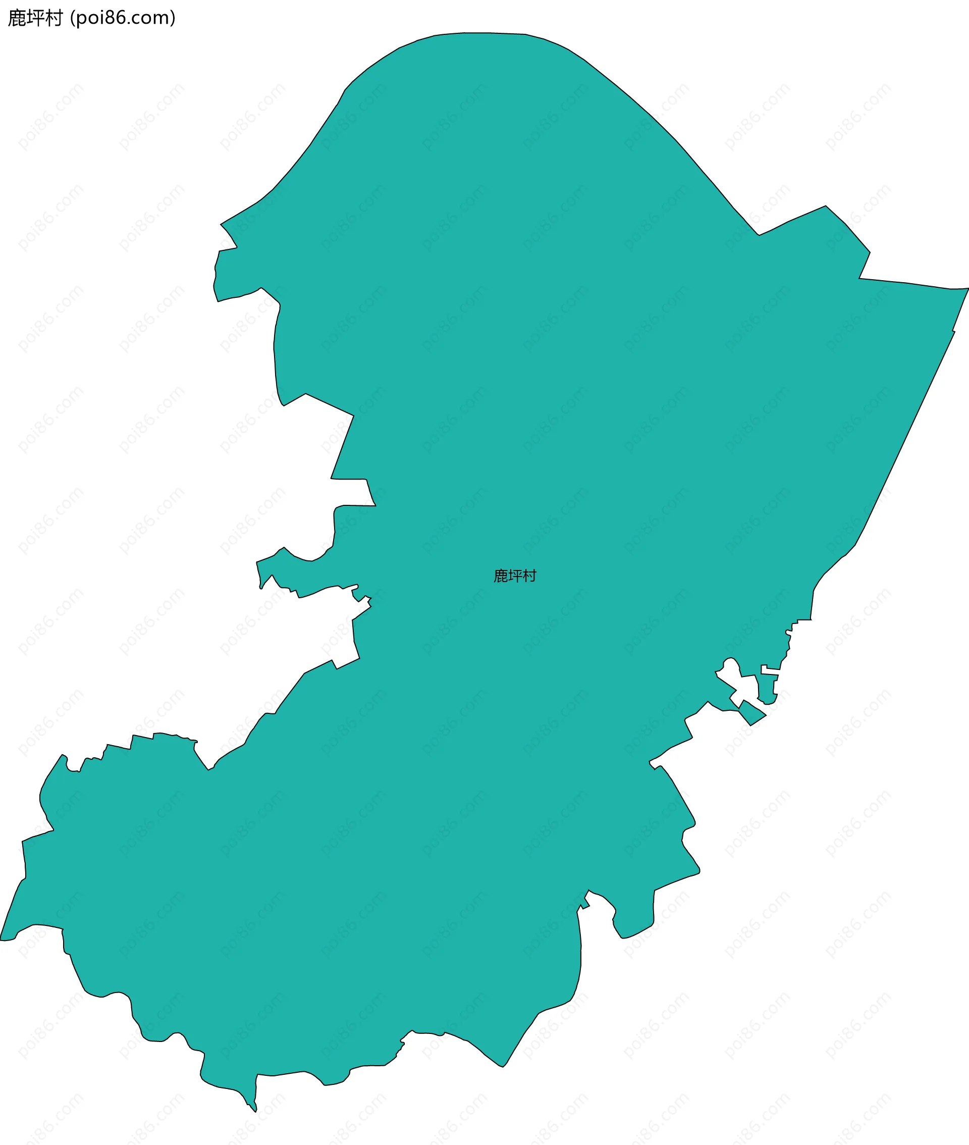 鹿坪村边界地图