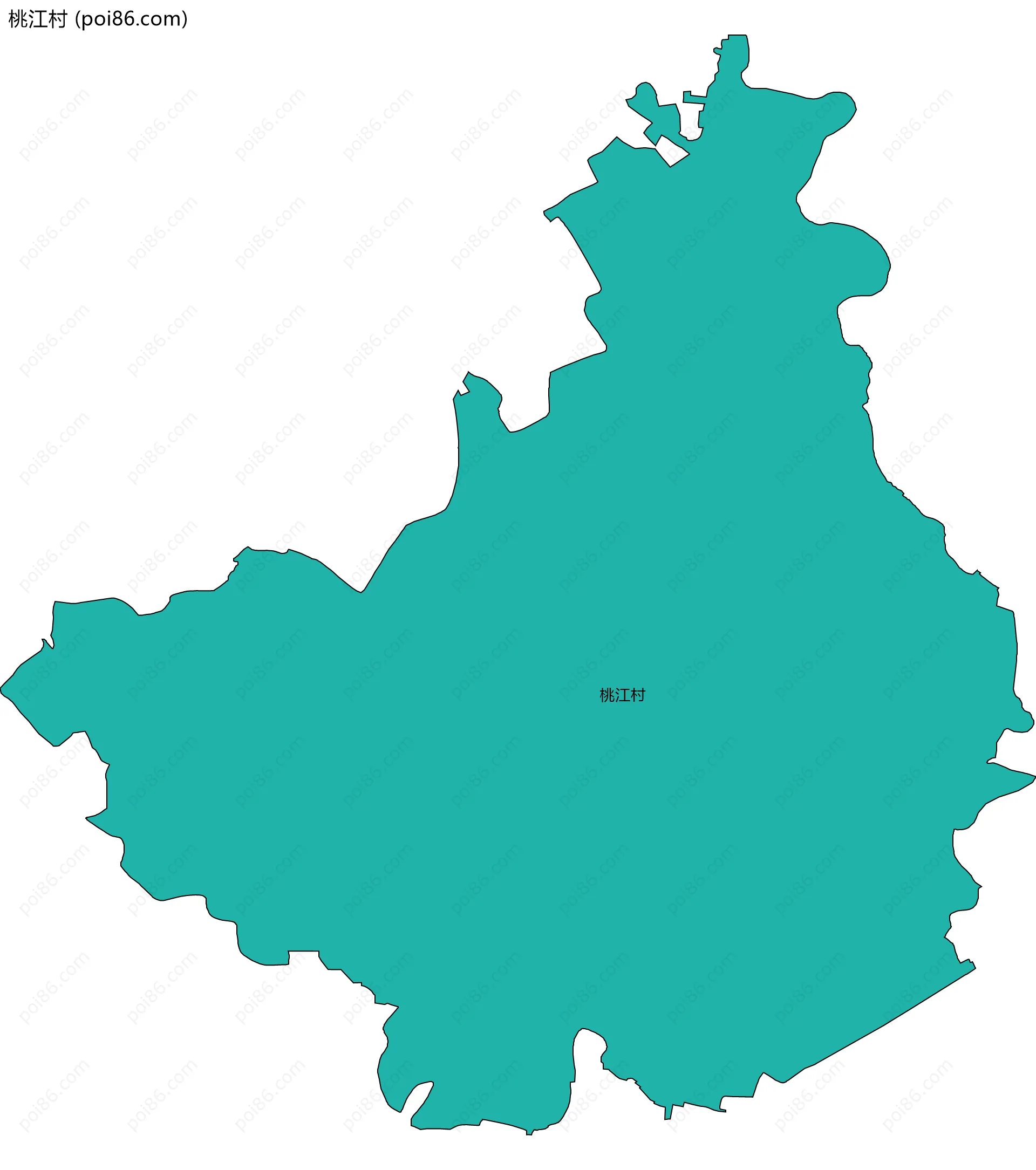 桃江村边界地图