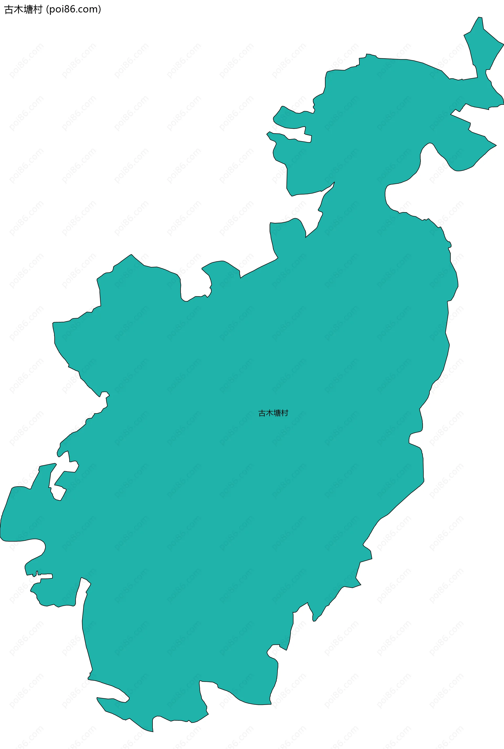 古木塘村边界地图