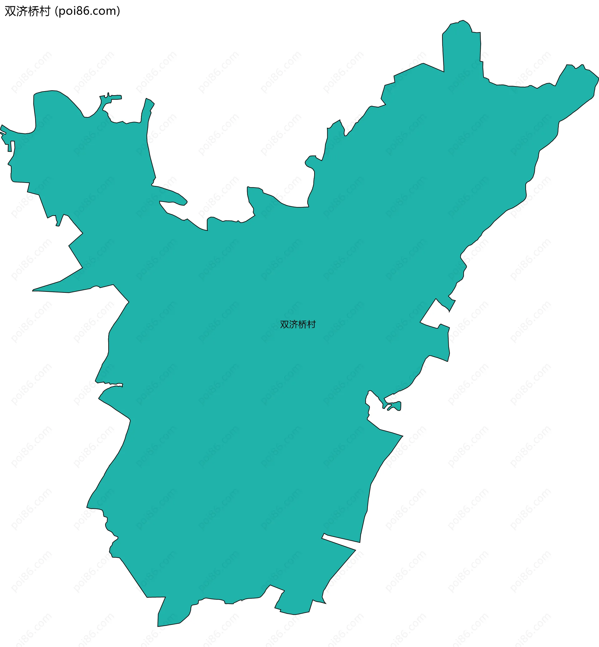 双济桥村边界地图