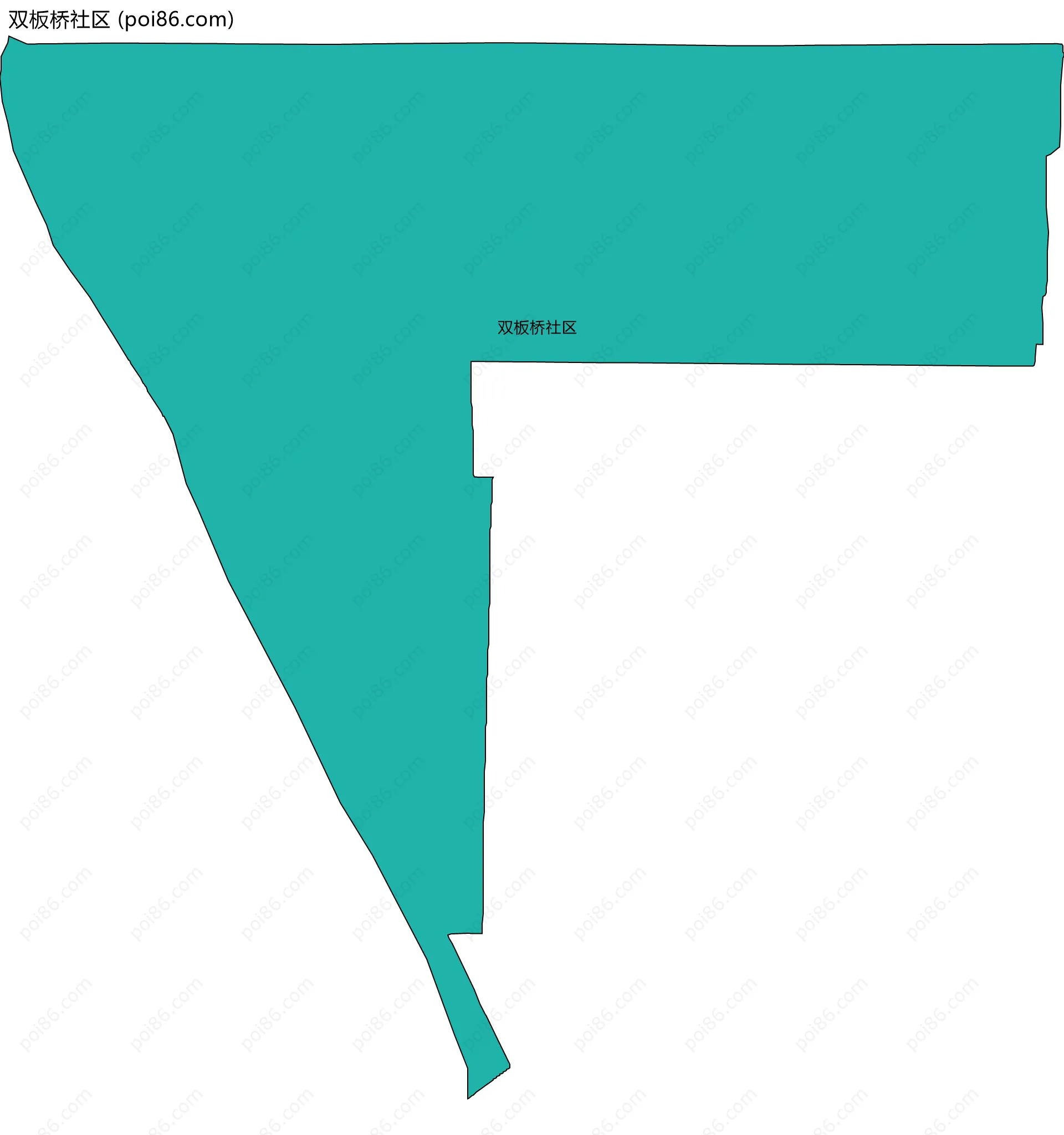 双板桥社区边界地图