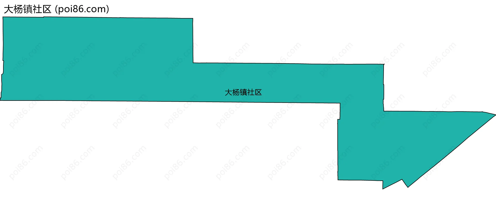 大杨镇社区边界地图