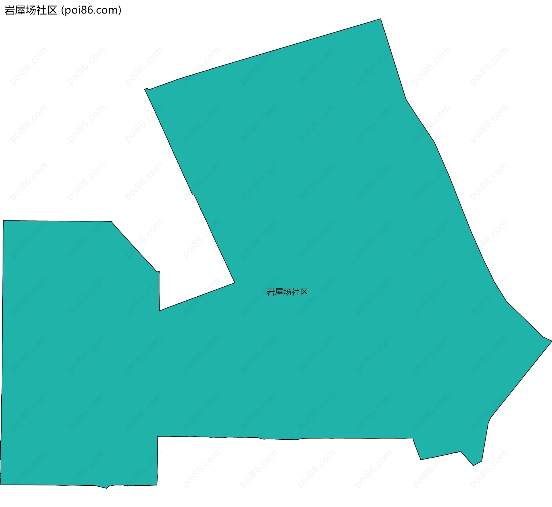 岩屋场社区边界地图