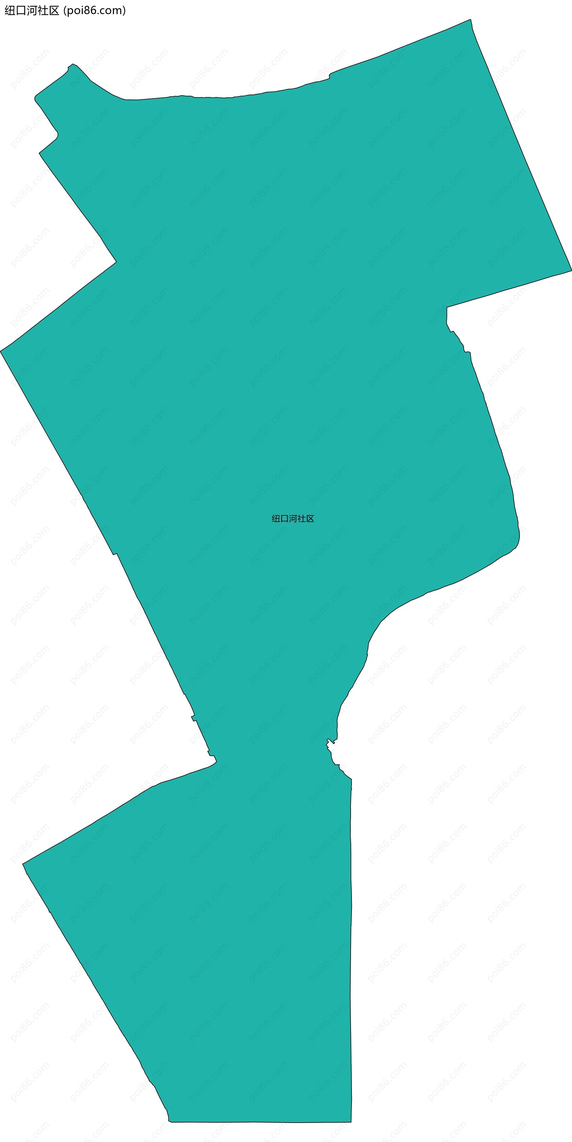 纽口河社区边界地图