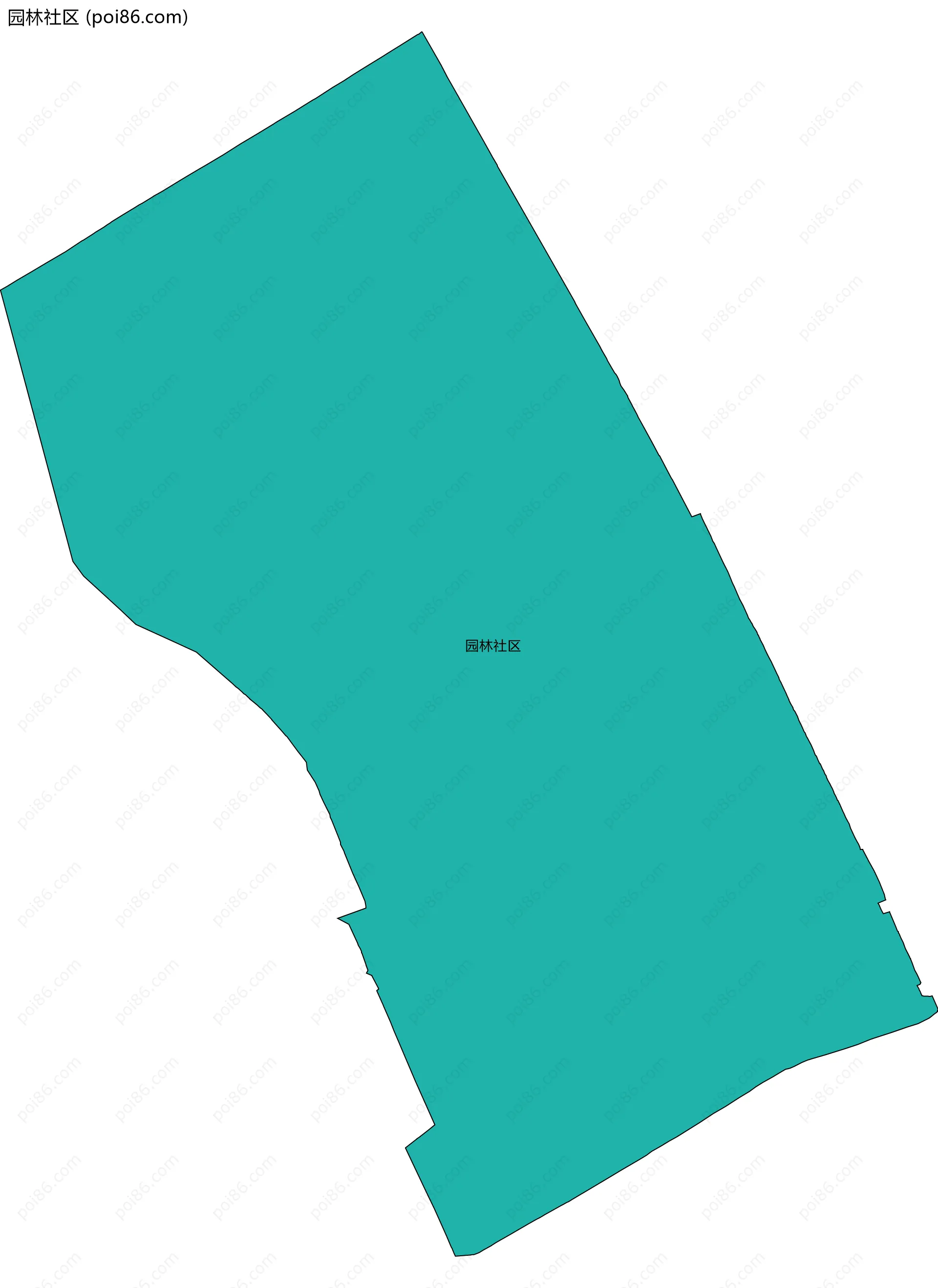 园林社区边界地图