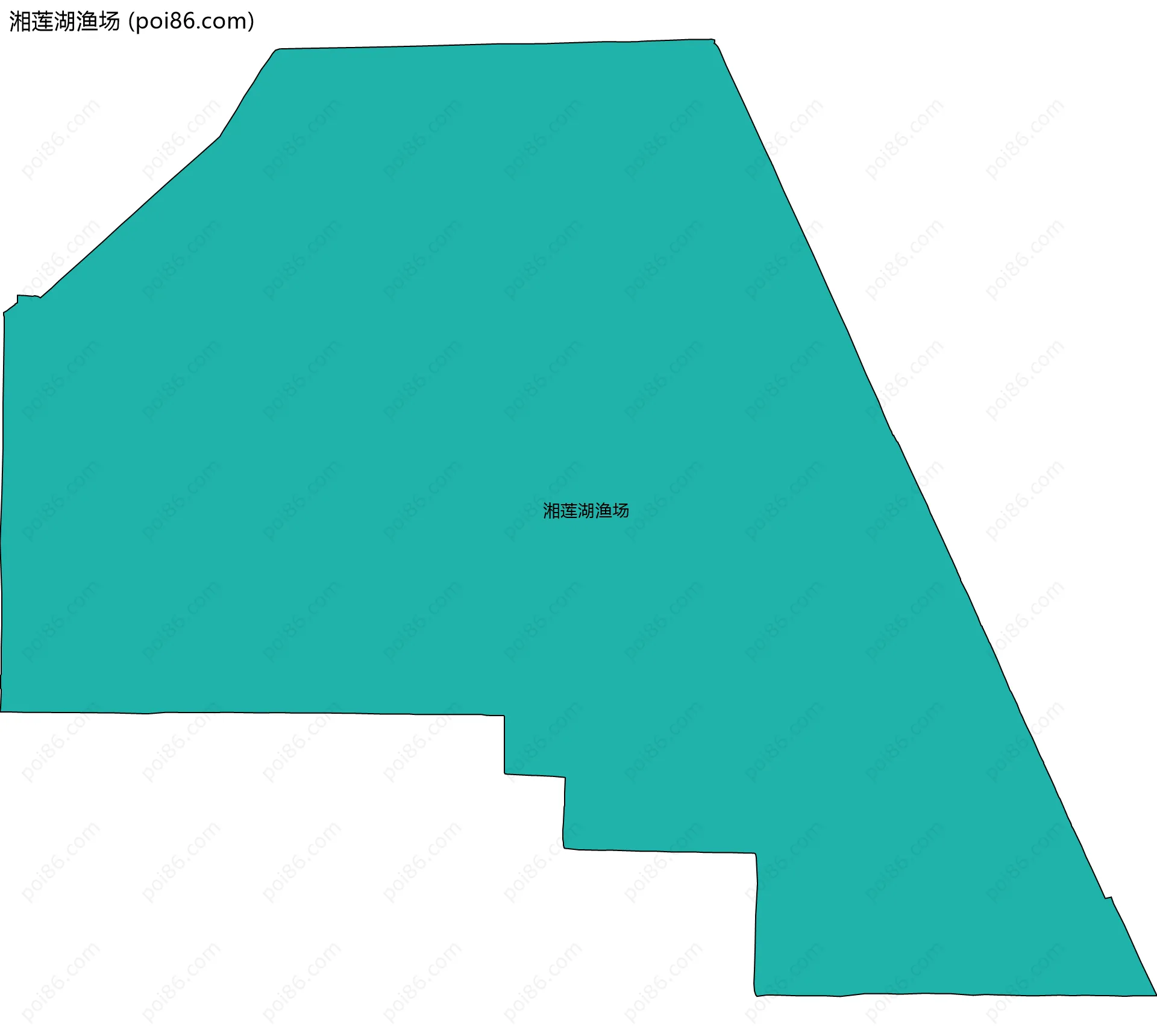 湘莲湖渔场边界地图