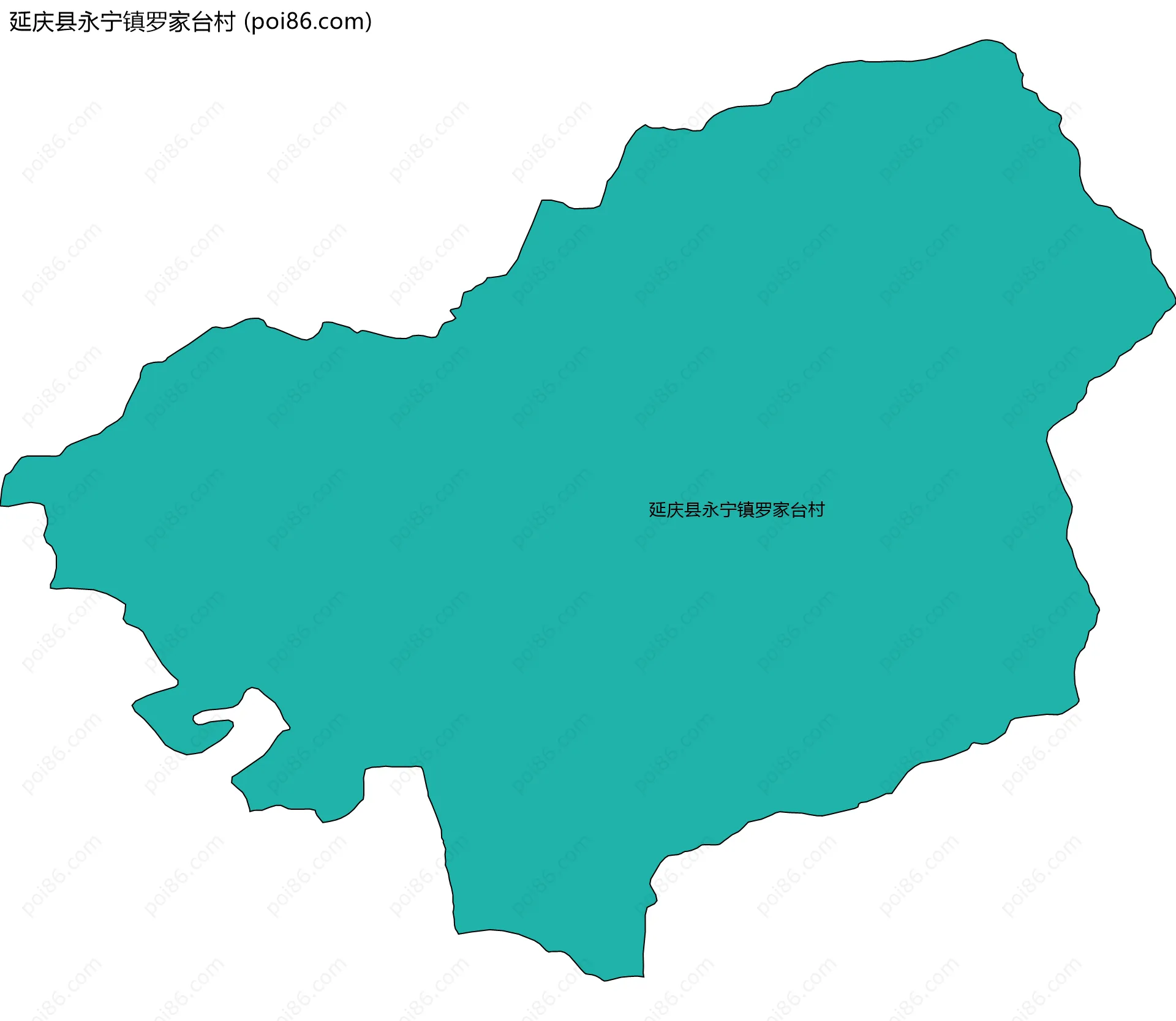 延庆县永宁镇罗家台村边界地图