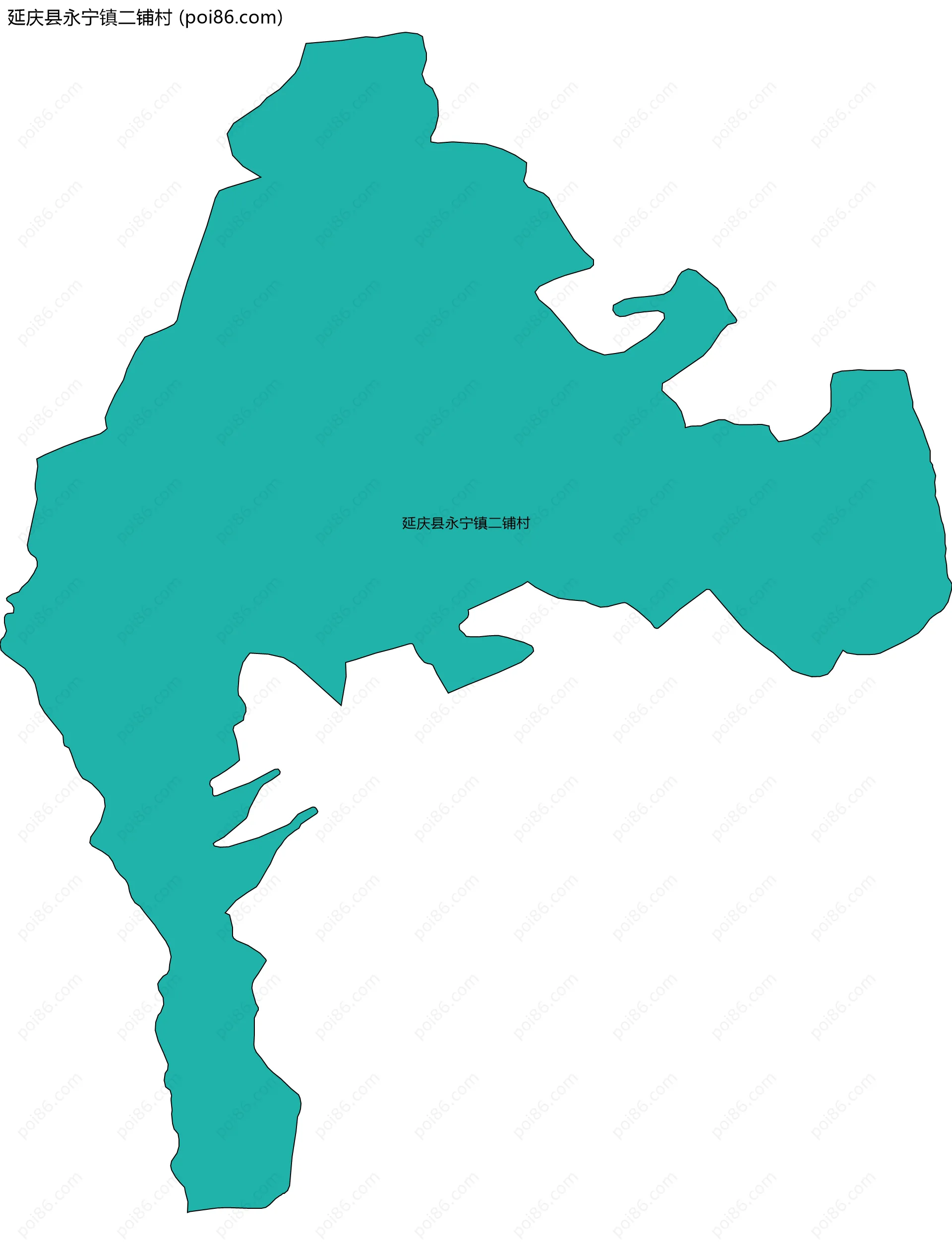 延庆县永宁镇二铺村边界地图