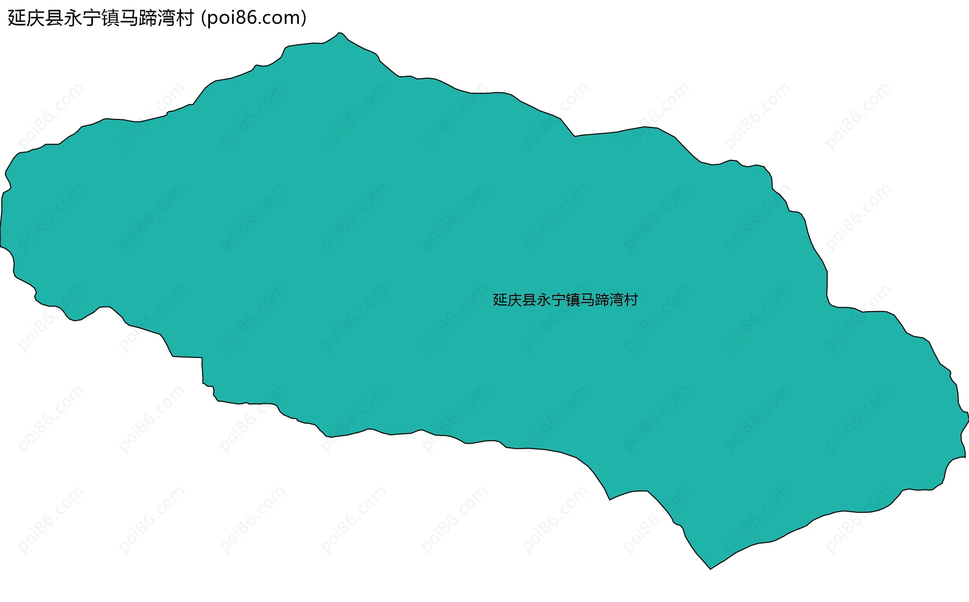 延庆县永宁镇马蹄湾村边界地图