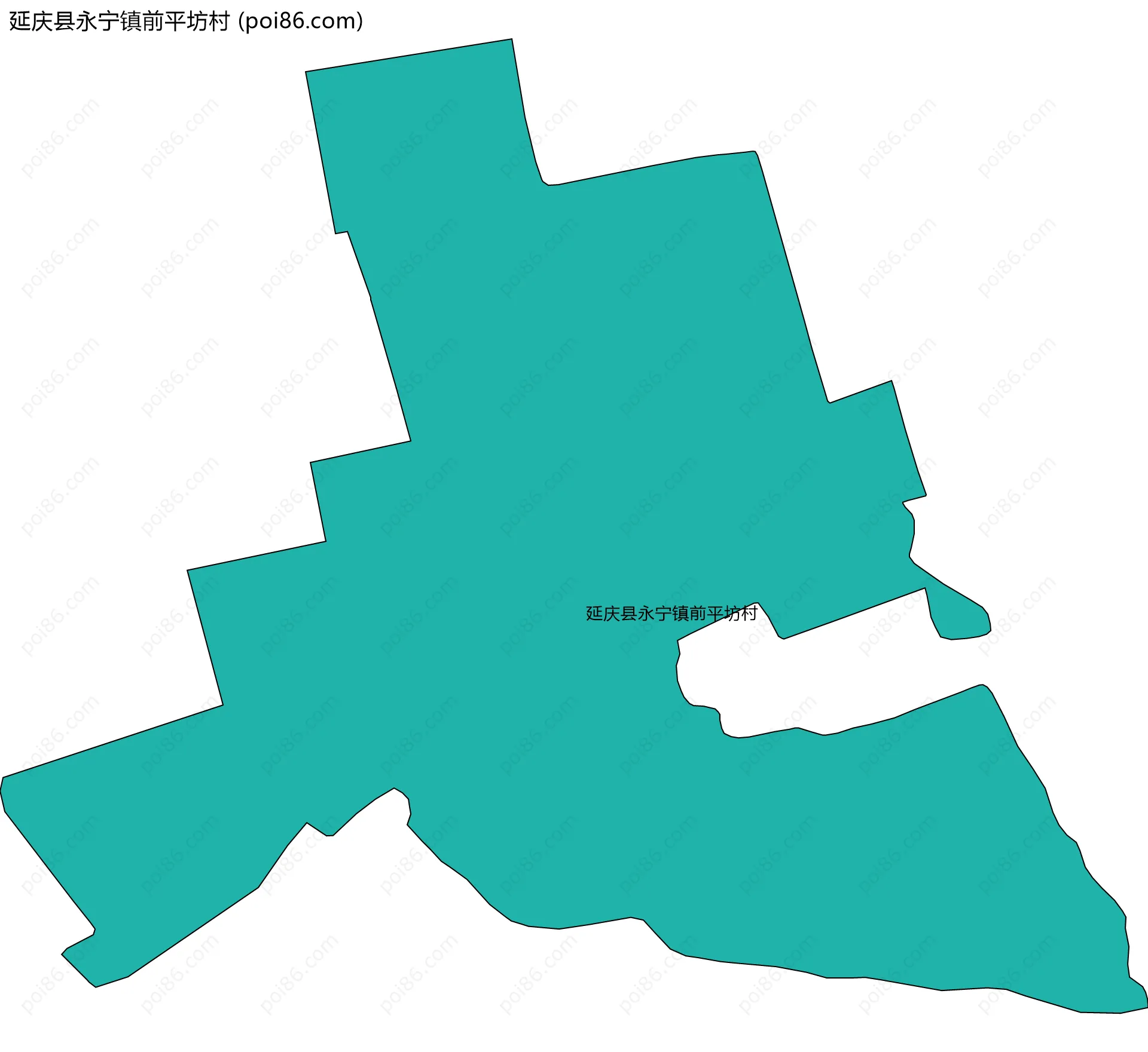 延庆县永宁镇前平坊村边界地图