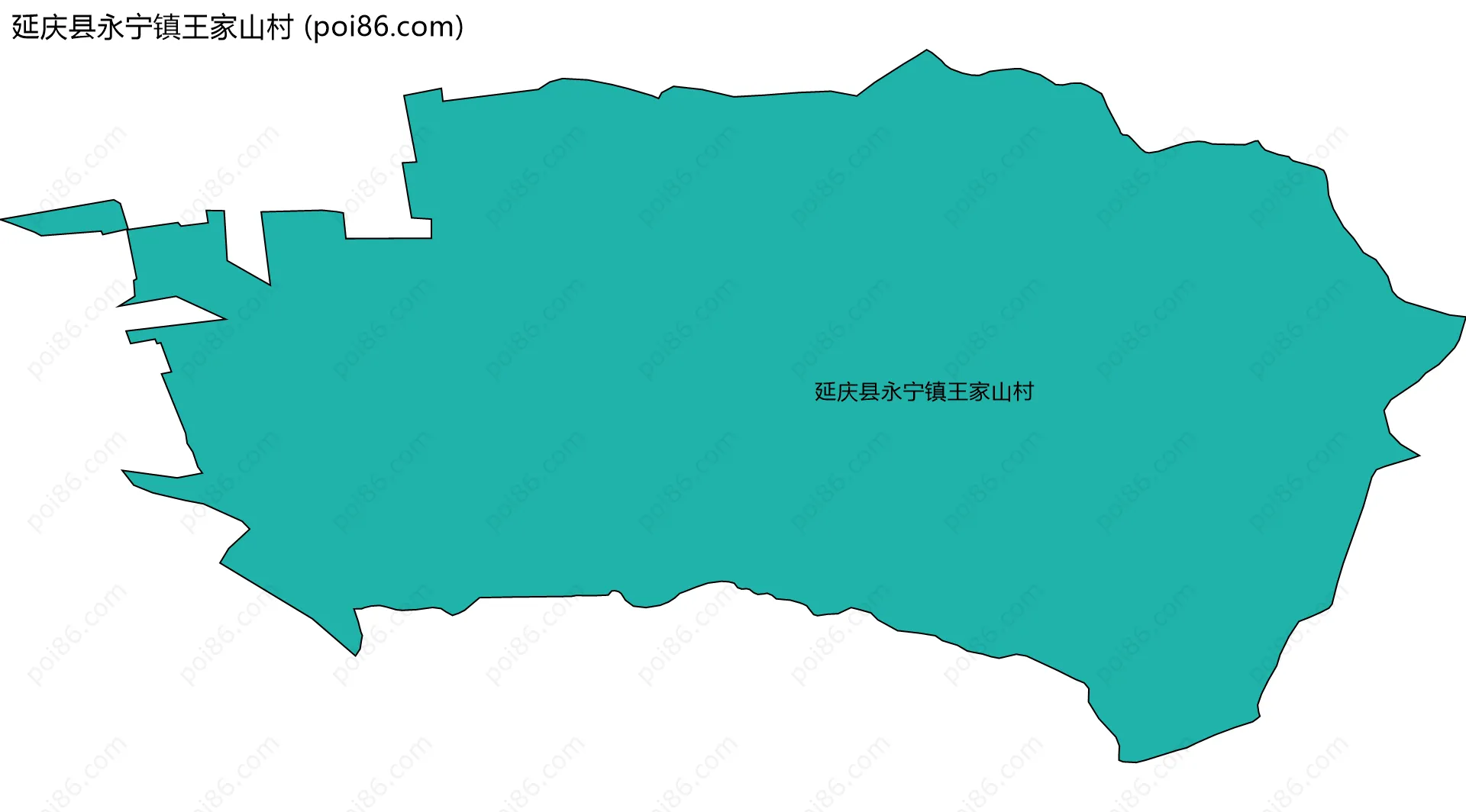 延庆县永宁镇王家山村边界地图