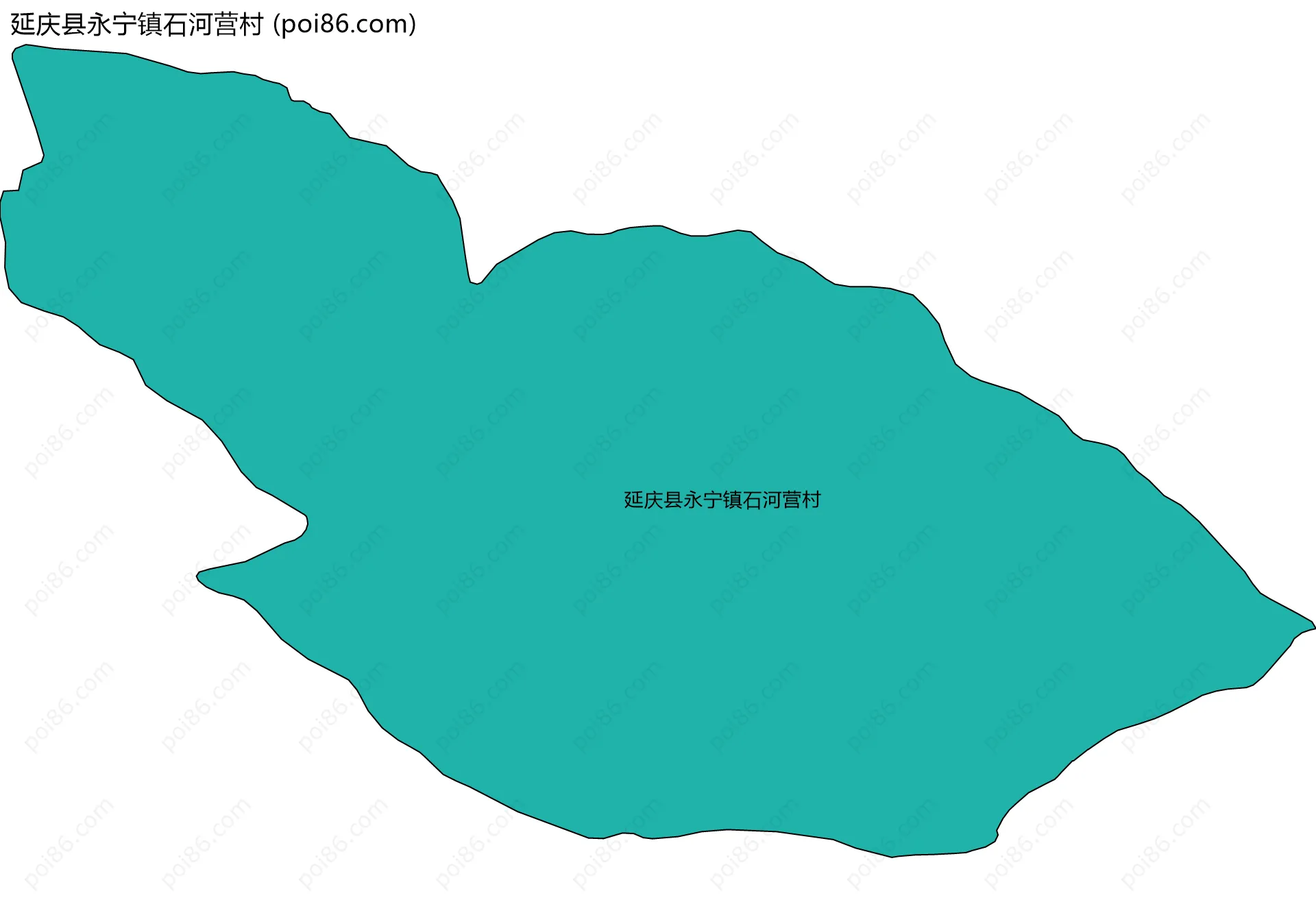 延庆县永宁镇石河营村边界地图