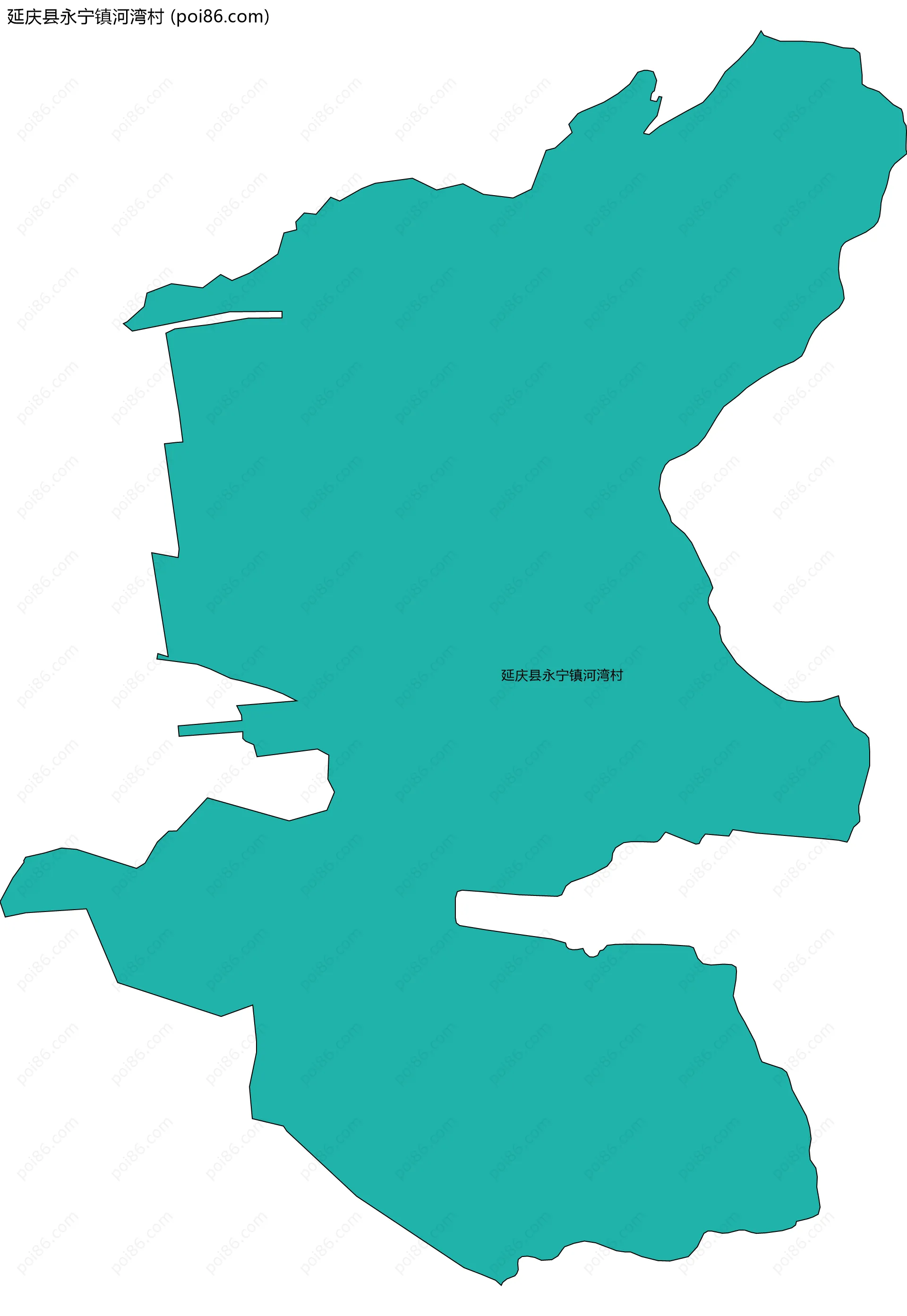 延庆县永宁镇河湾村边界地图