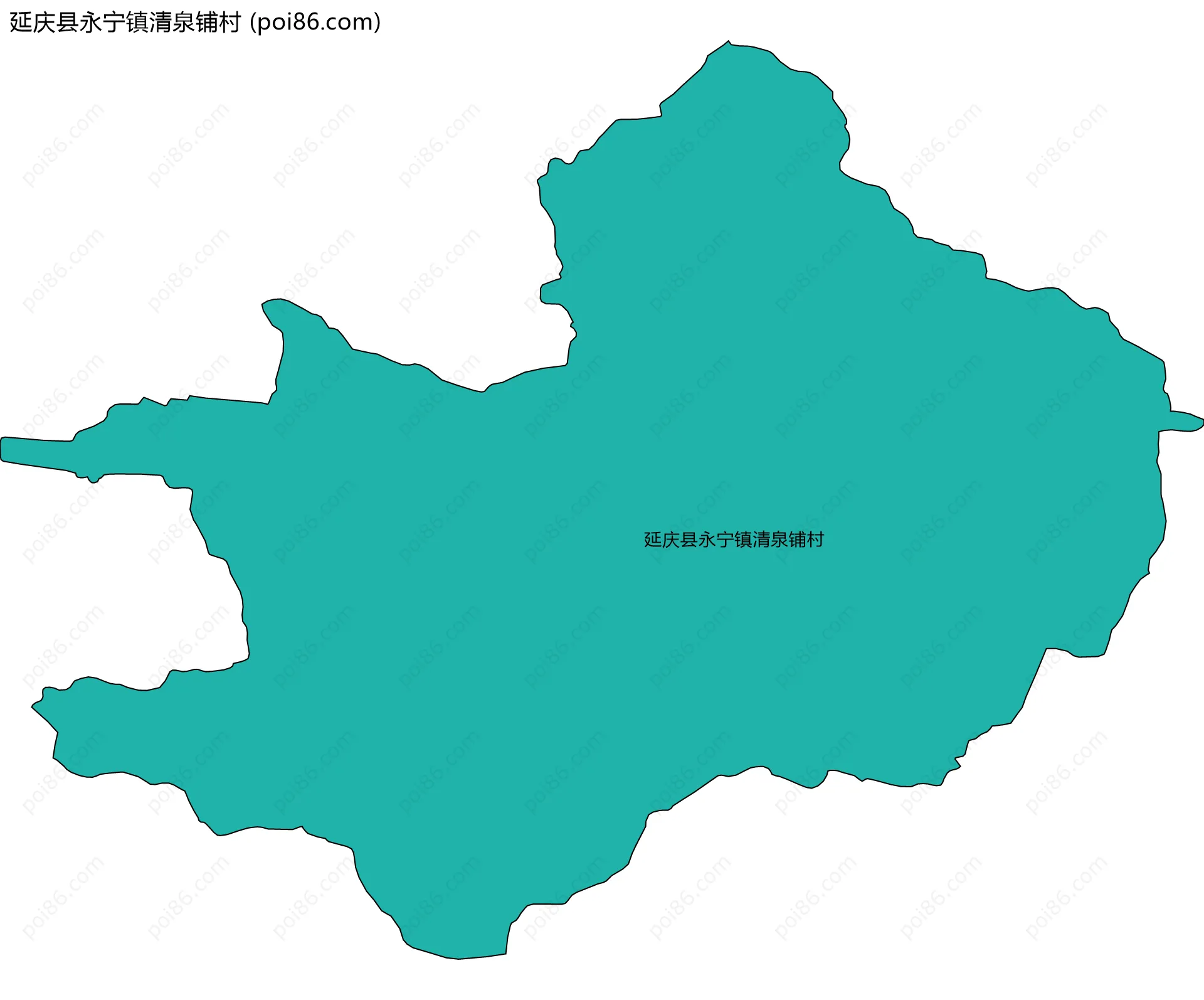 延庆县永宁镇清泉铺村边界地图