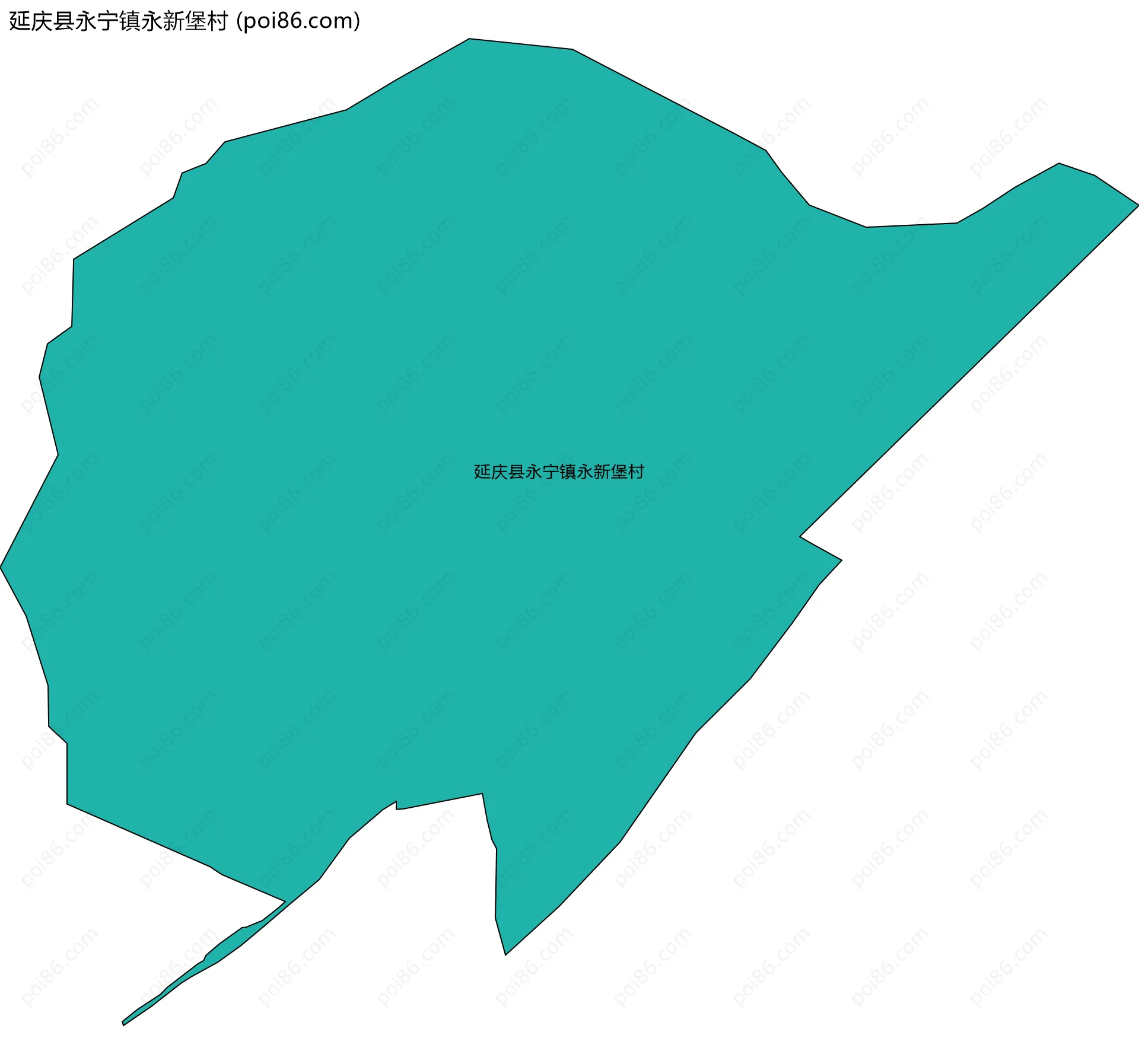 延庆县永宁镇永新堡村边界地图