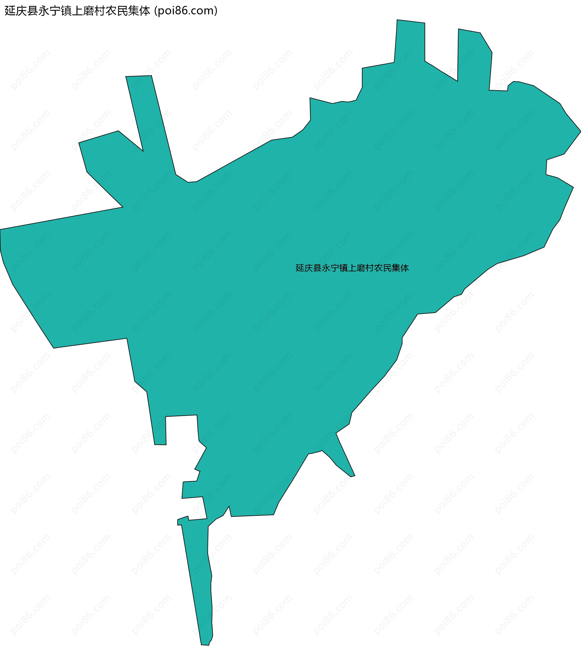 延庆县永宁镇上磨村农民集体边界地图