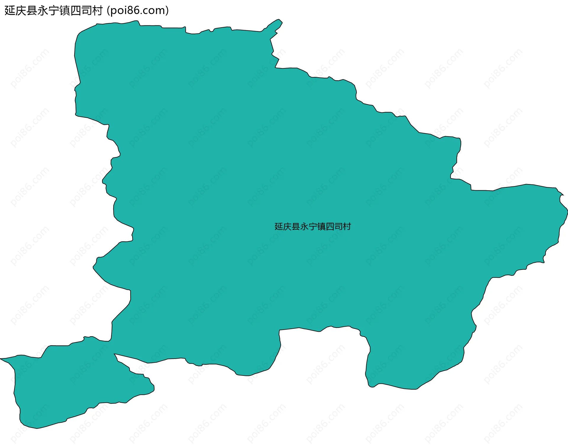 延庆县永宁镇四司村边界地图