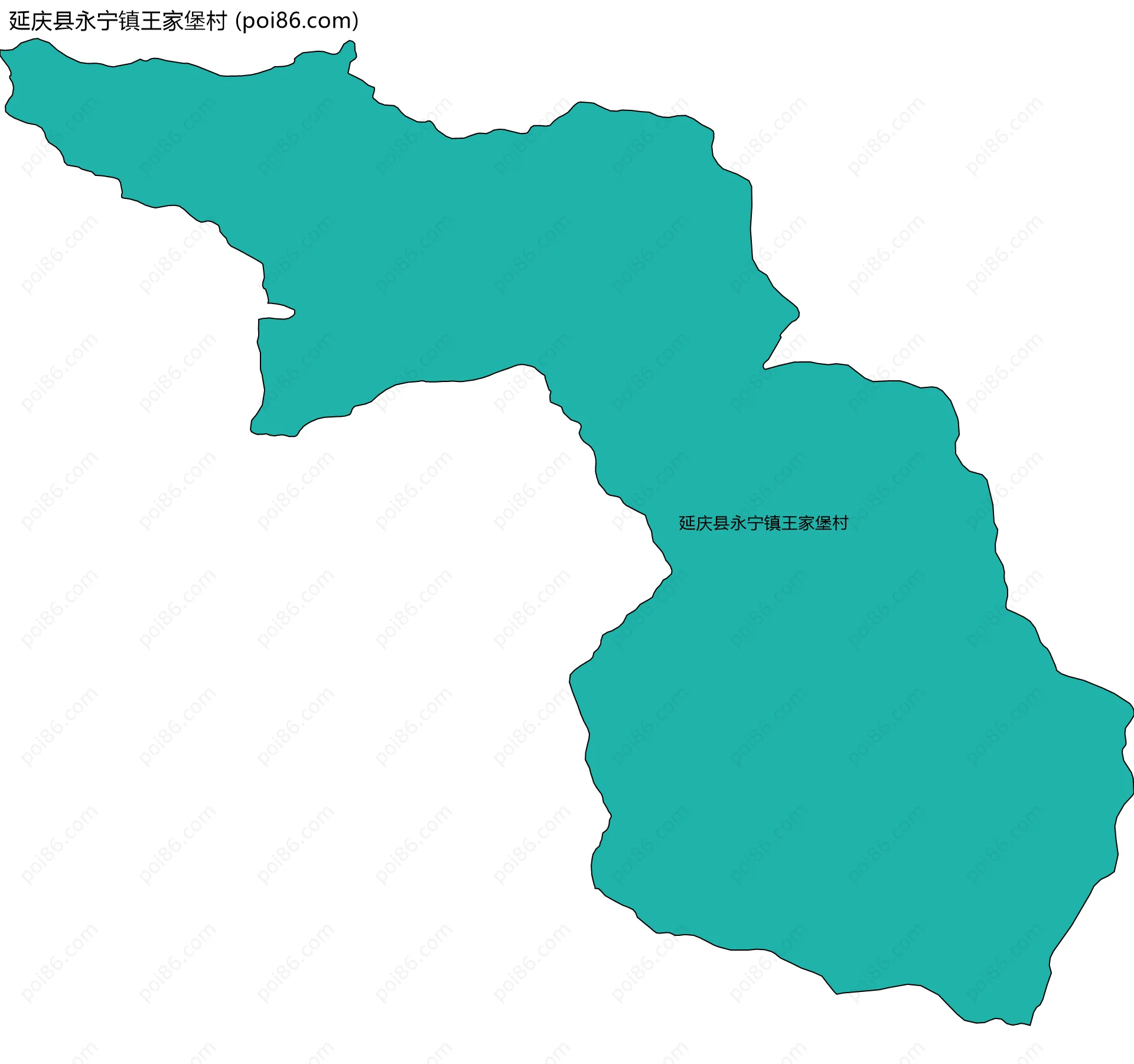 延庆县永宁镇王家堡村边界地图