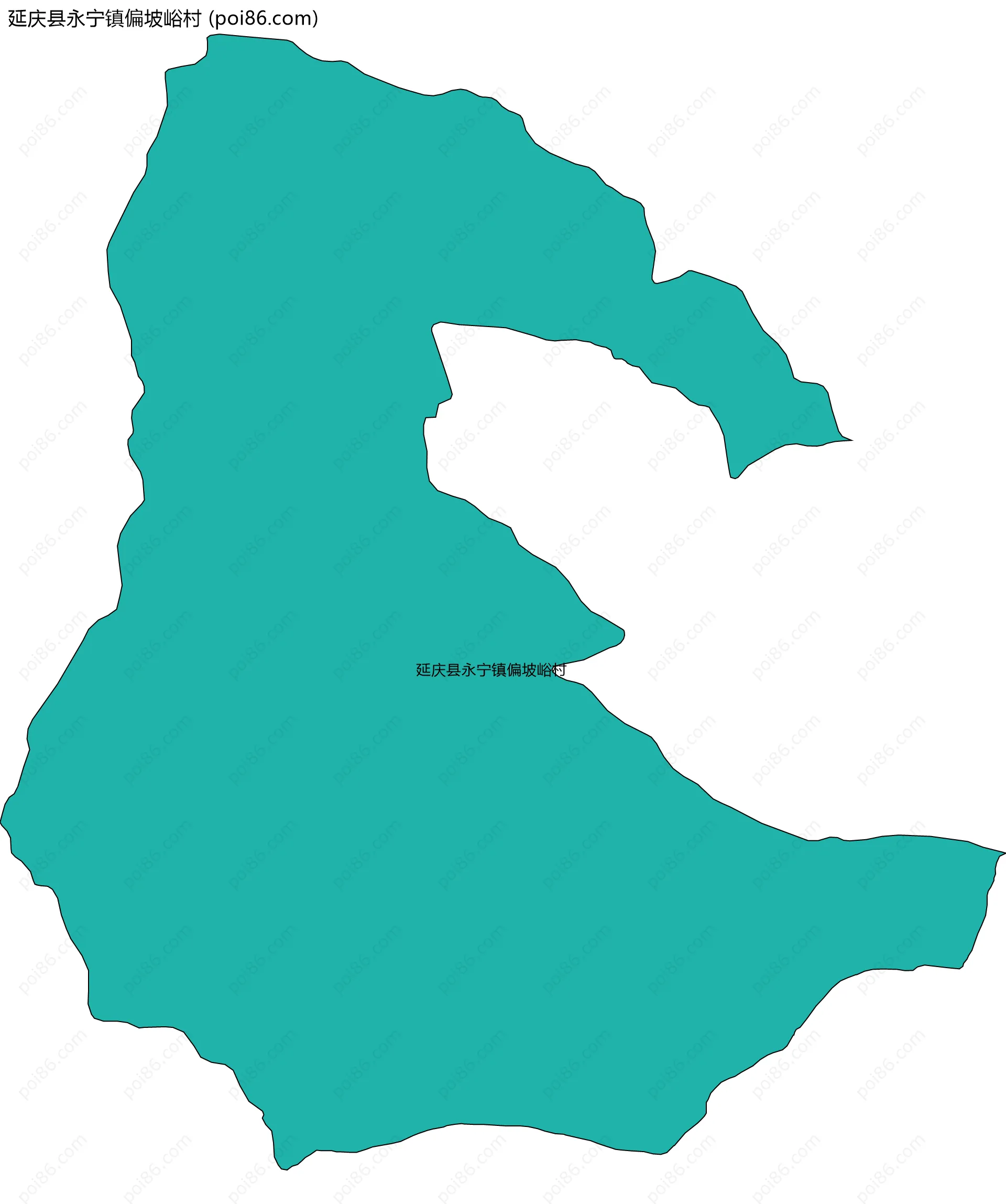 延庆县永宁镇偏坡峪村边界地图