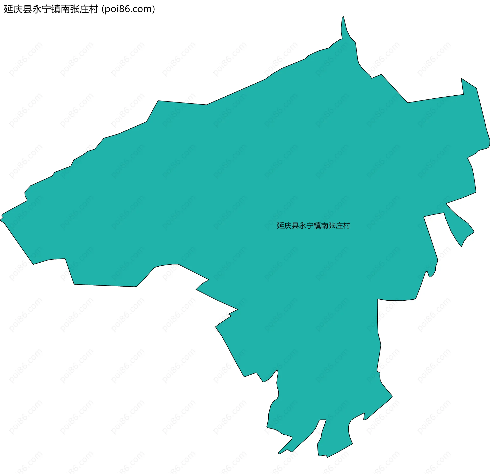 延庆县永宁镇南张庄村边界地图