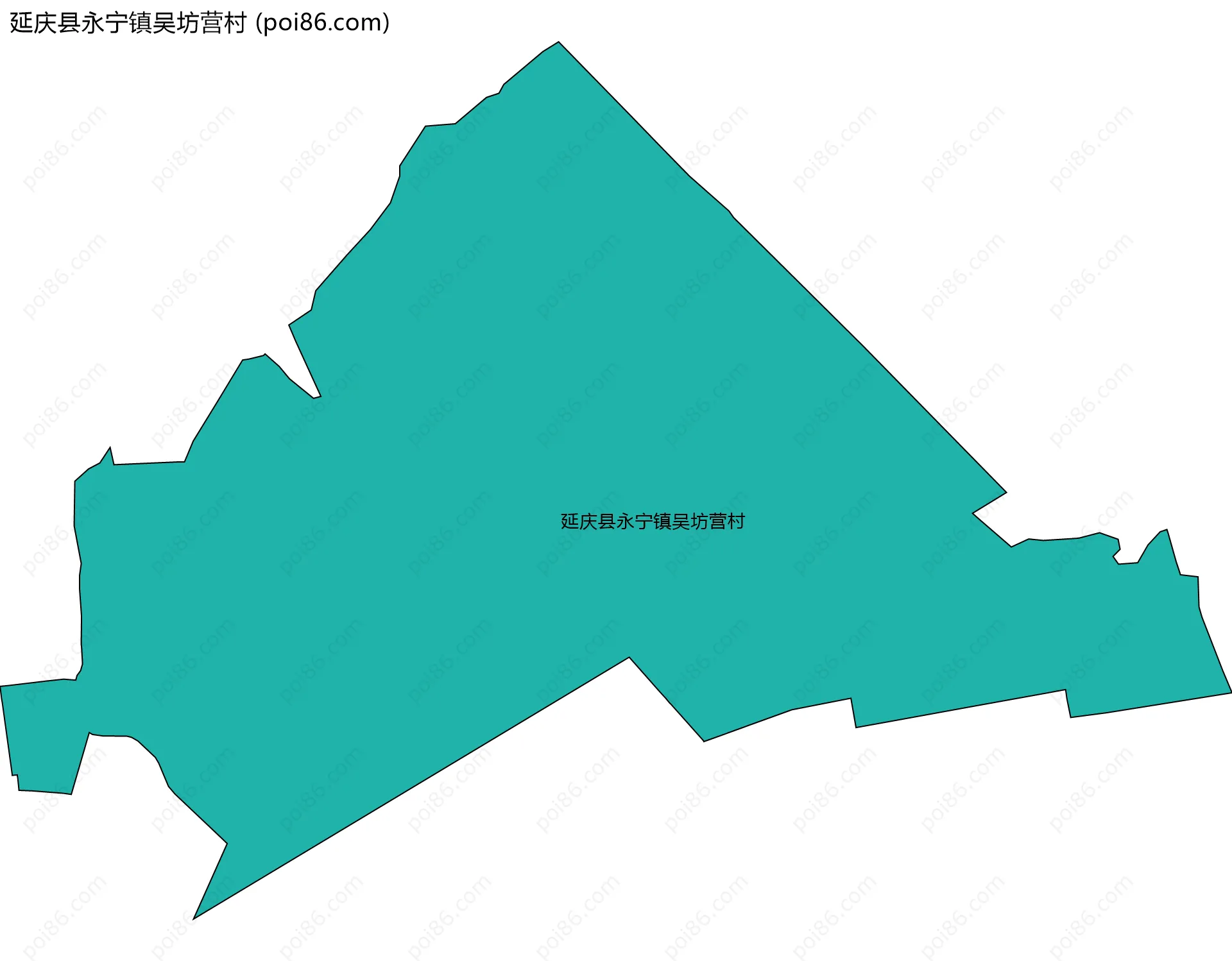 延庆县永宁镇吴坊营村边界地图