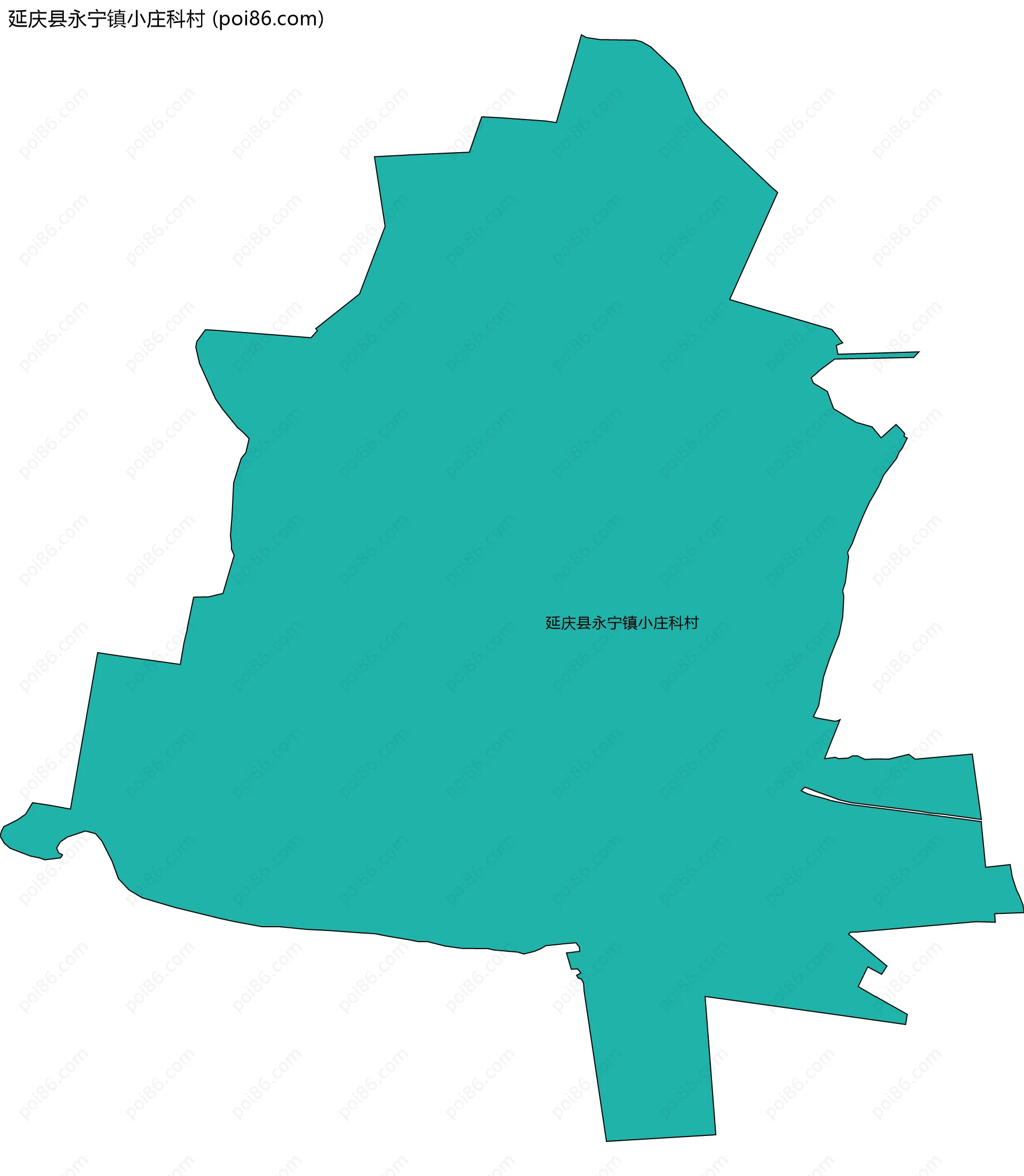 延庆县永宁镇小庄科村边界地图