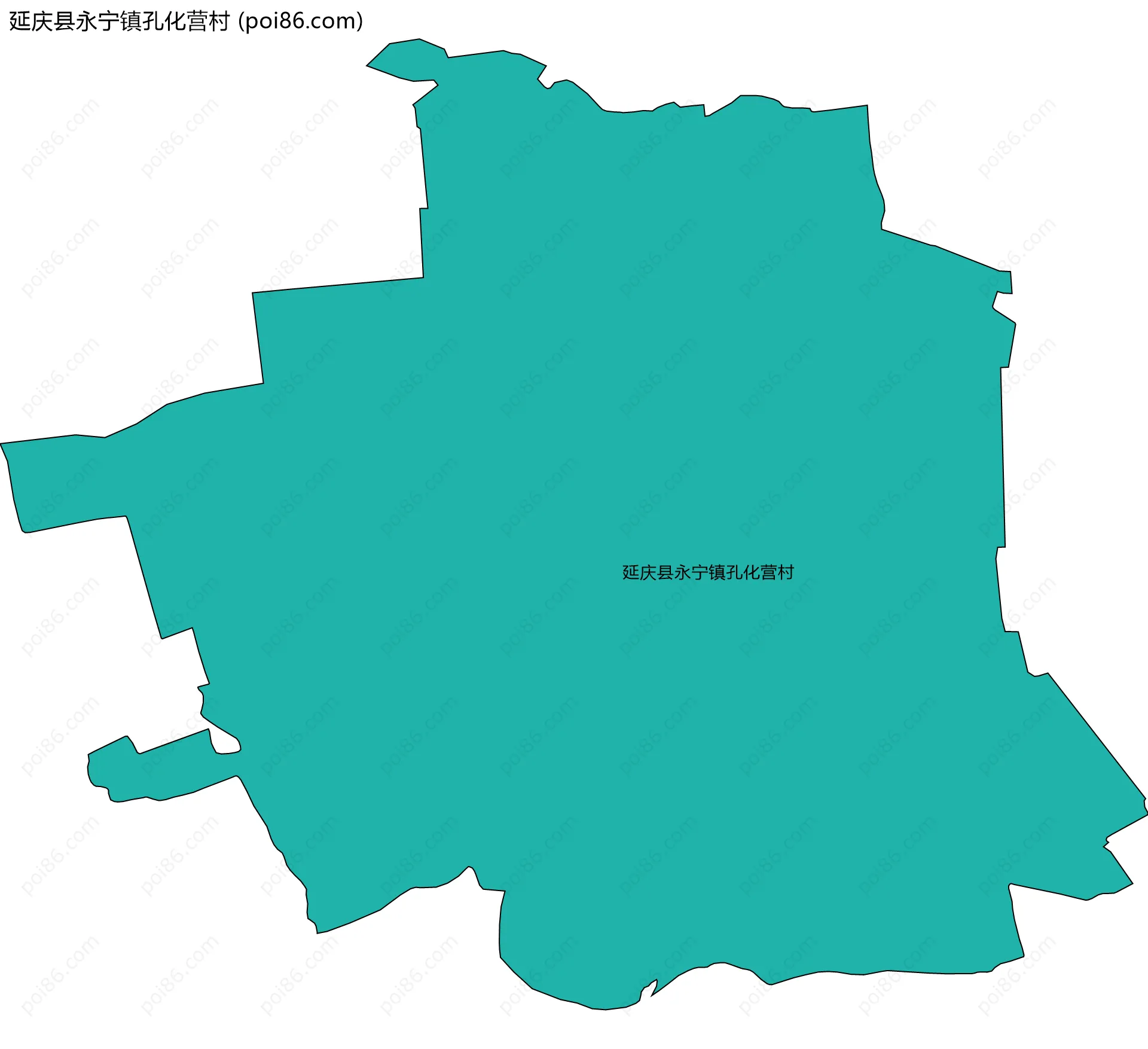 延庆县永宁镇孔化营村边界地图