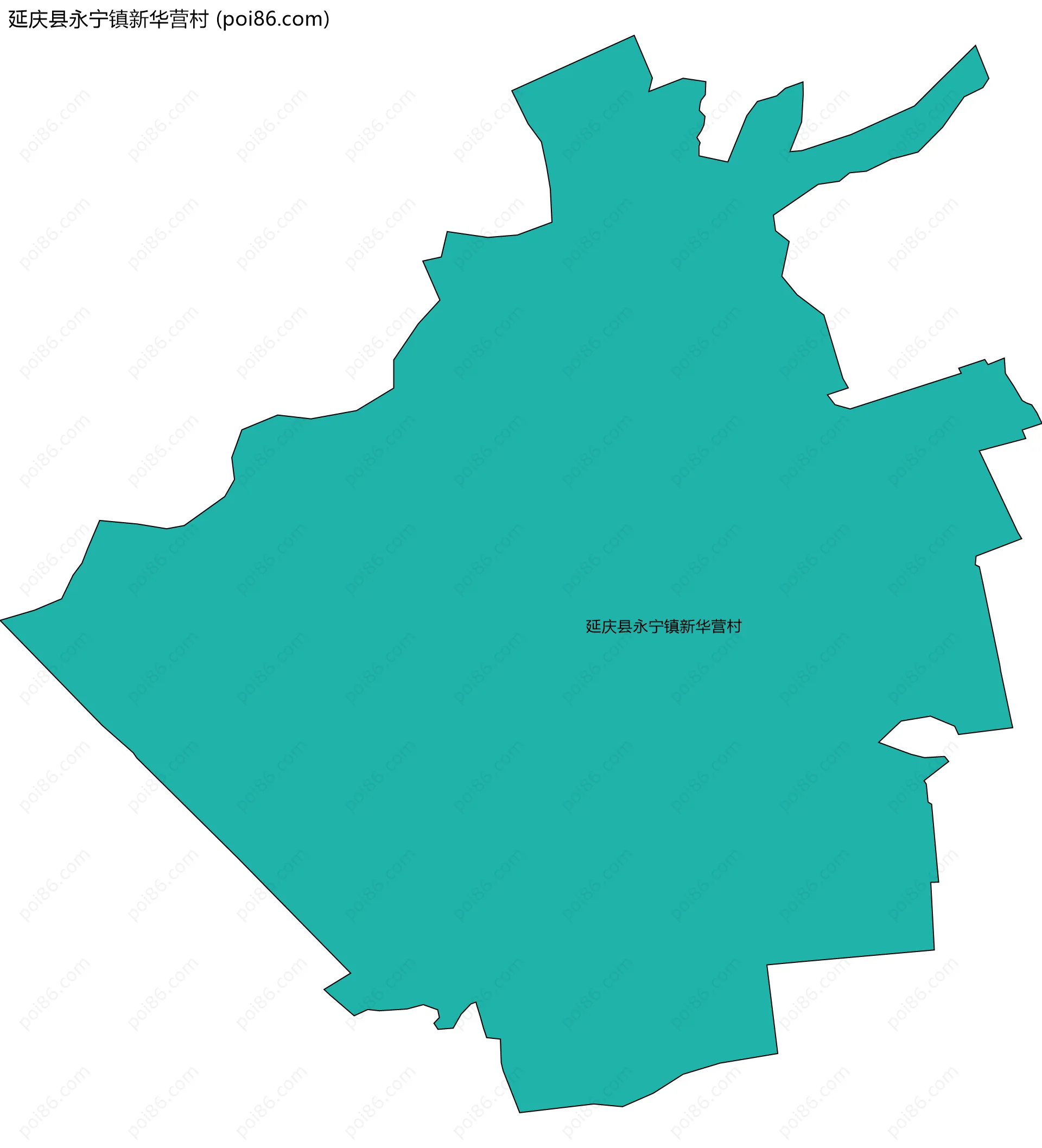 延庆县永宁镇新华营村边界地图