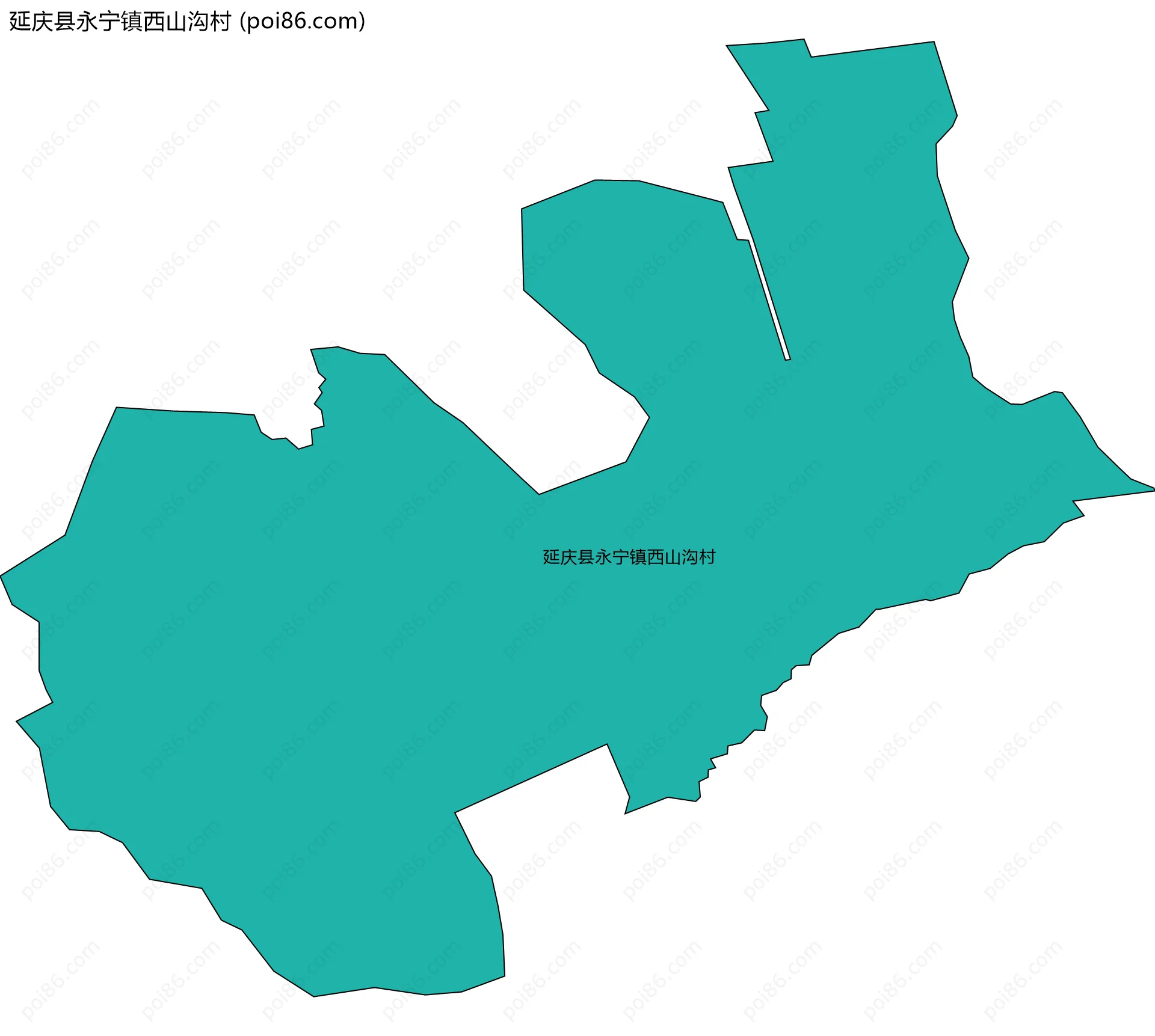 延庆县永宁镇西山沟村边界地图