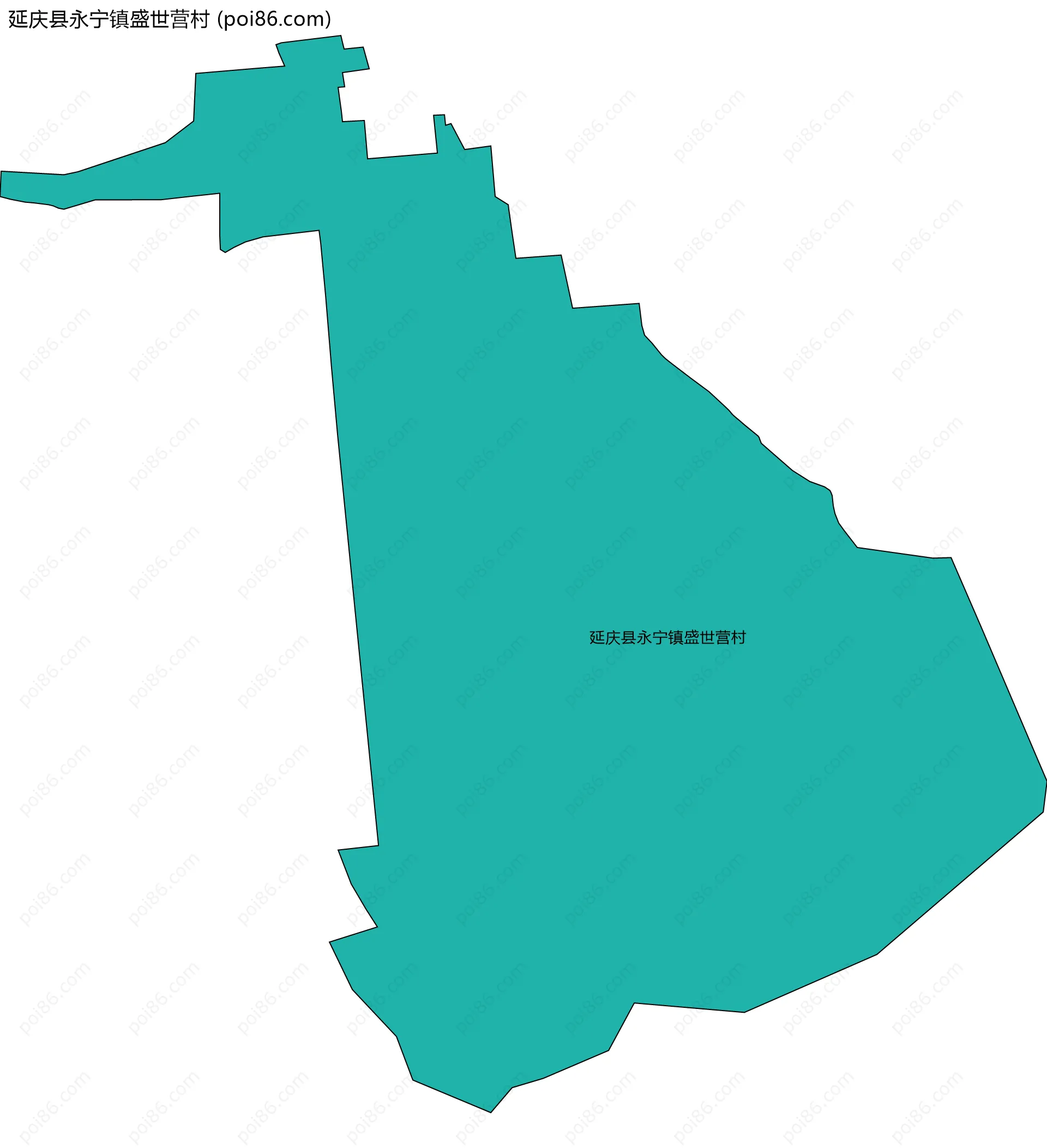延庆县永宁镇盛世营村边界地图