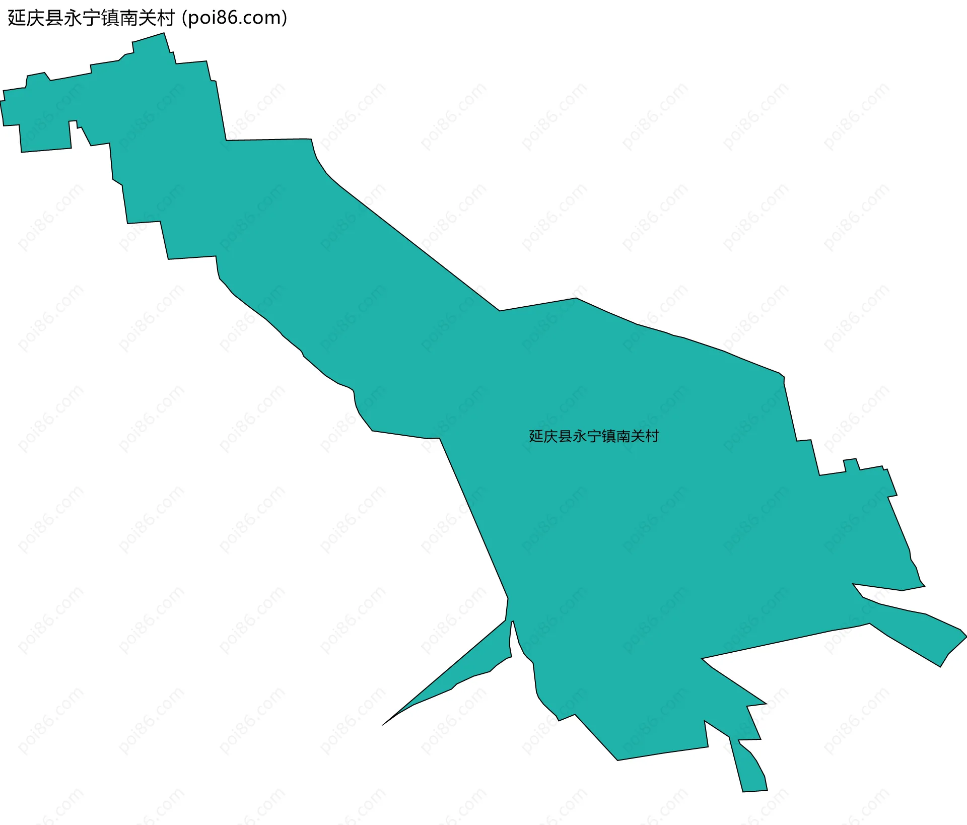 延庆县永宁镇南关村边界地图