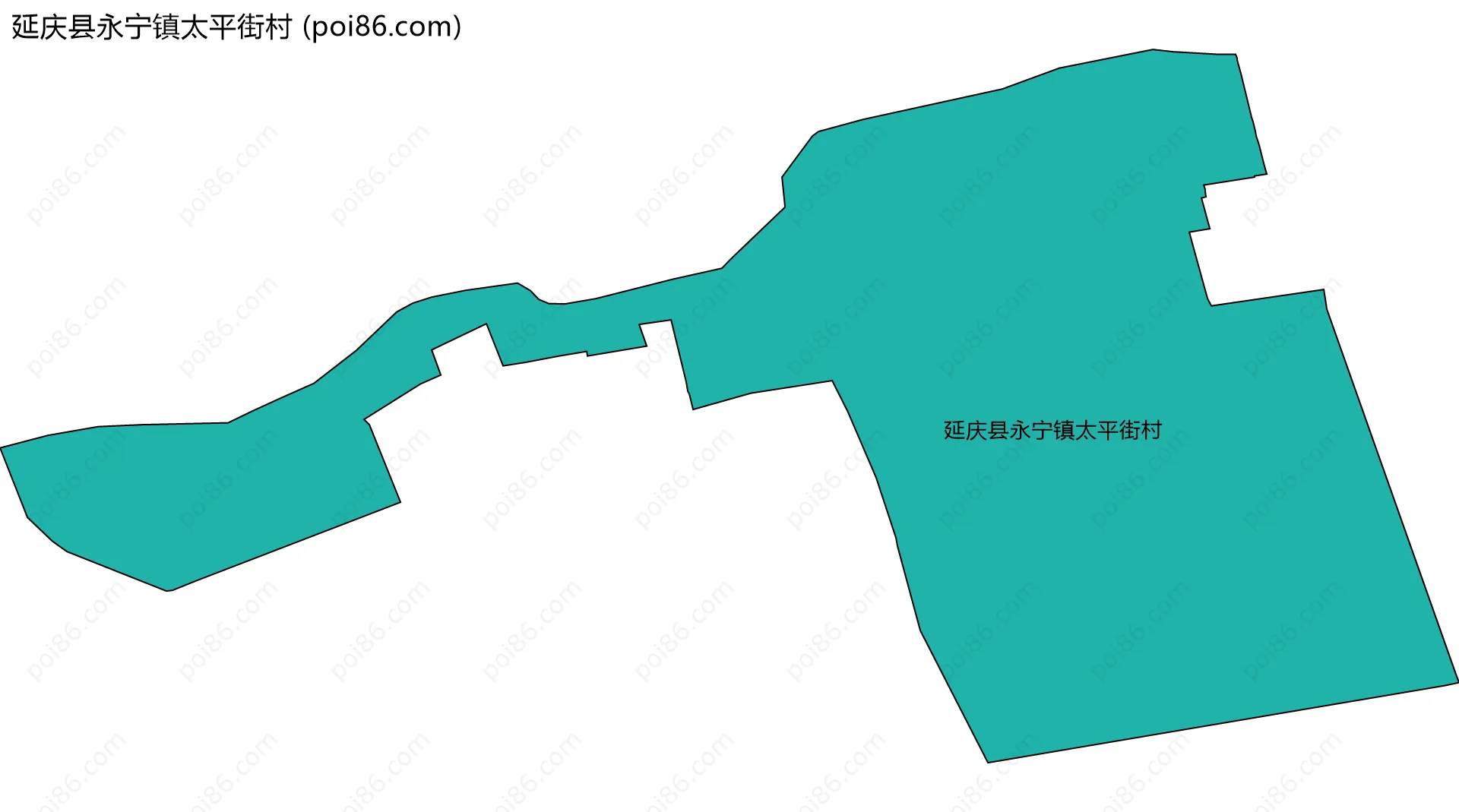 延庆县永宁镇太平街村边界地图