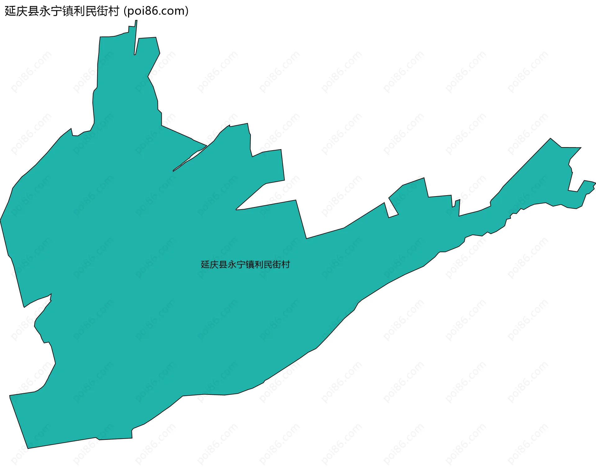延庆县永宁镇利民街村边界地图