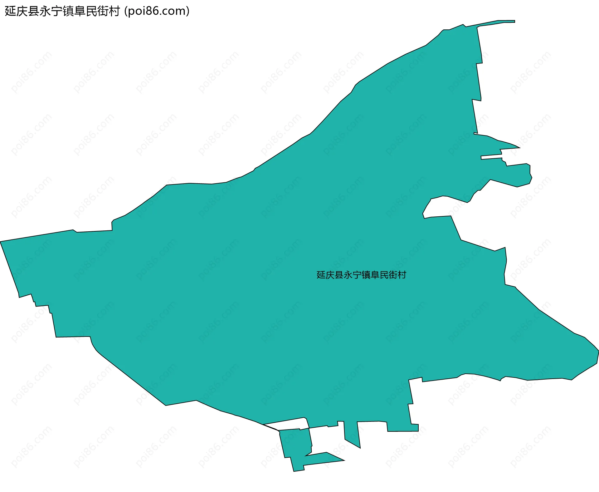 延庆县永宁镇阜民街村边界地图