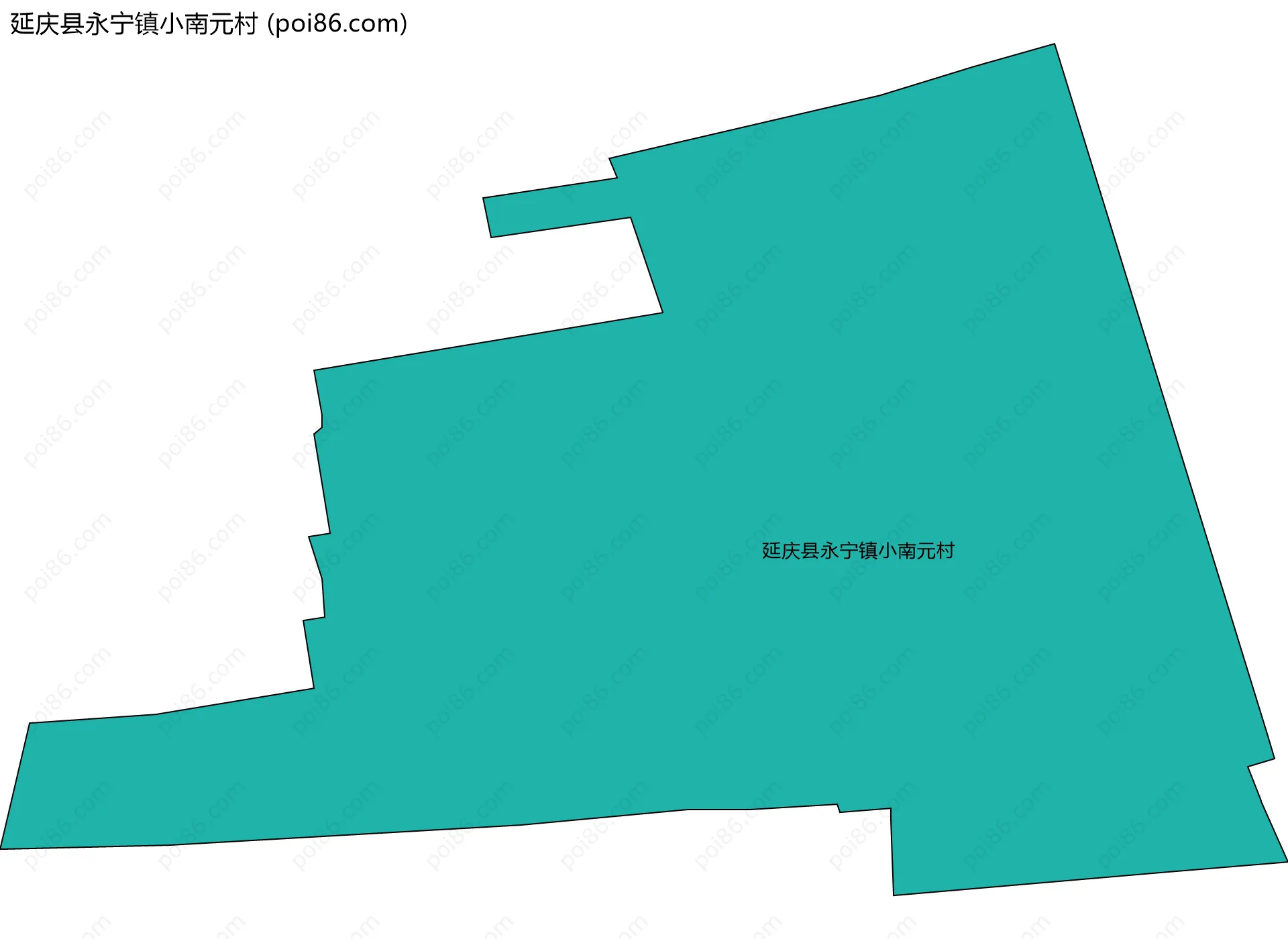 延庆县永宁镇小南元村边界地图
