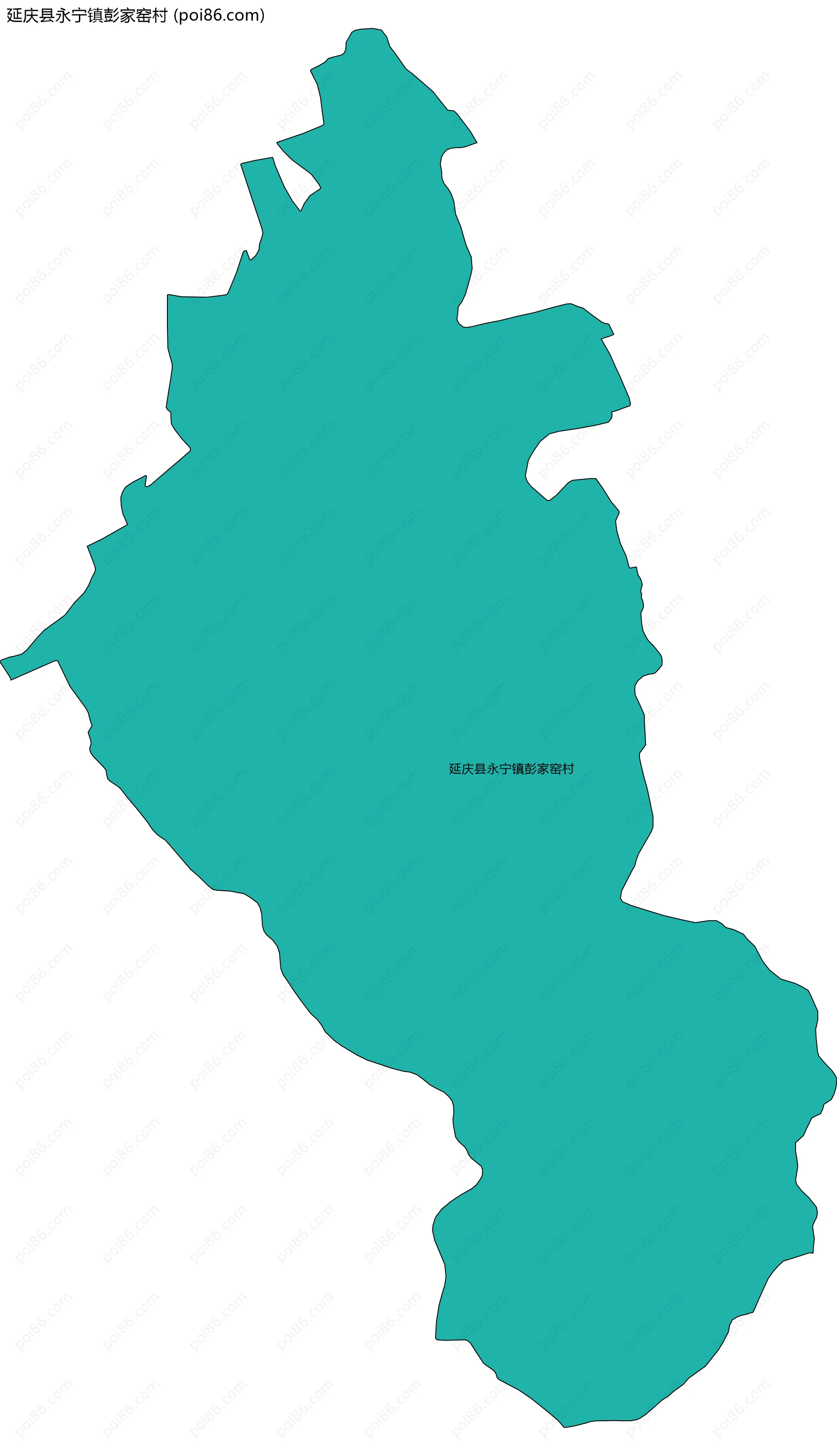 延庆县永宁镇彭家窑村边界地图