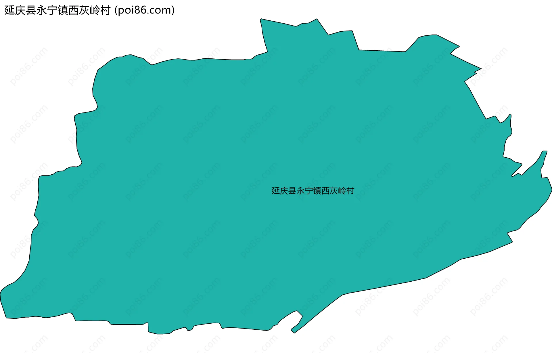 延庆县永宁镇西灰岭村边界地图