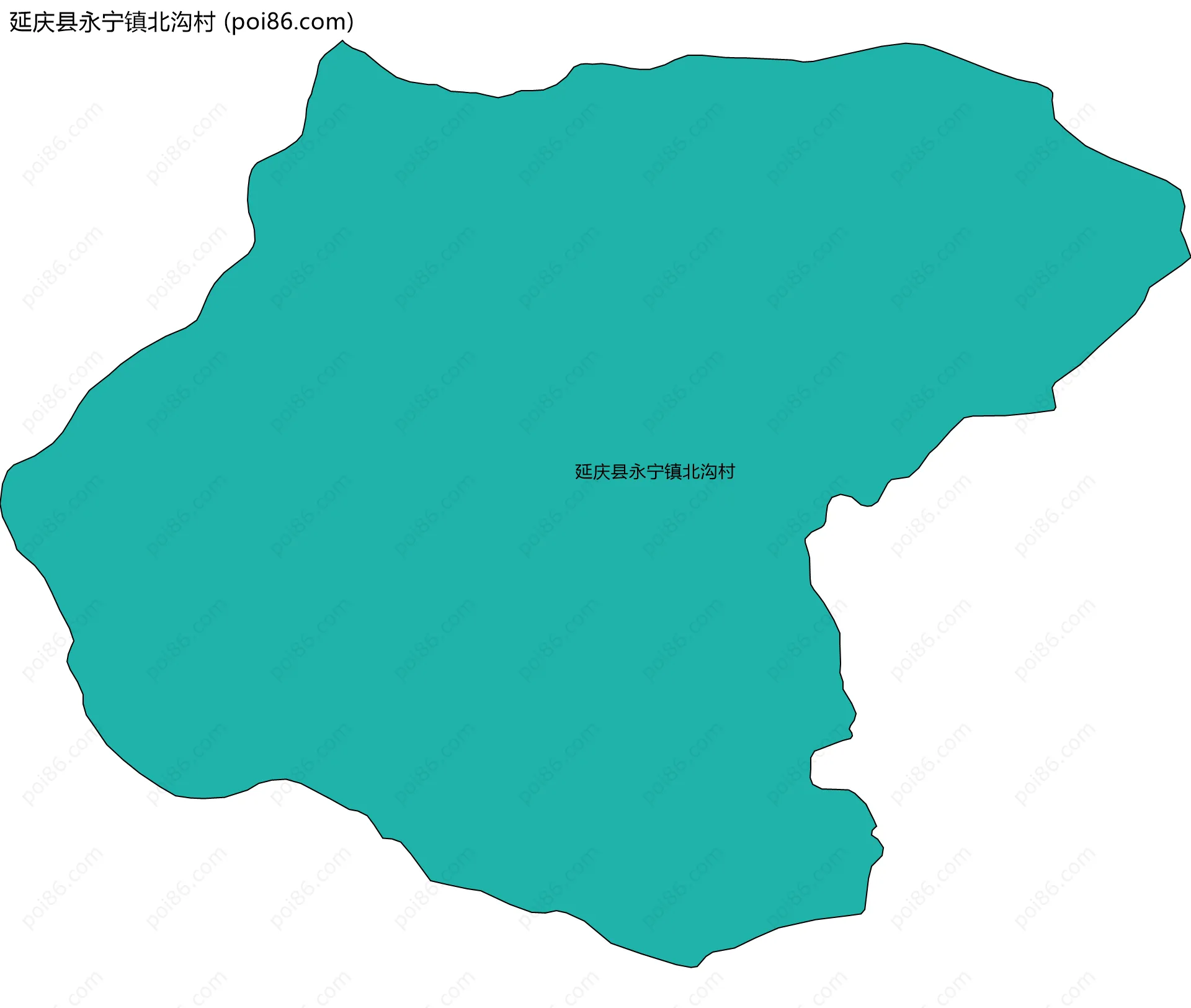 延庆县永宁镇北沟村边界地图