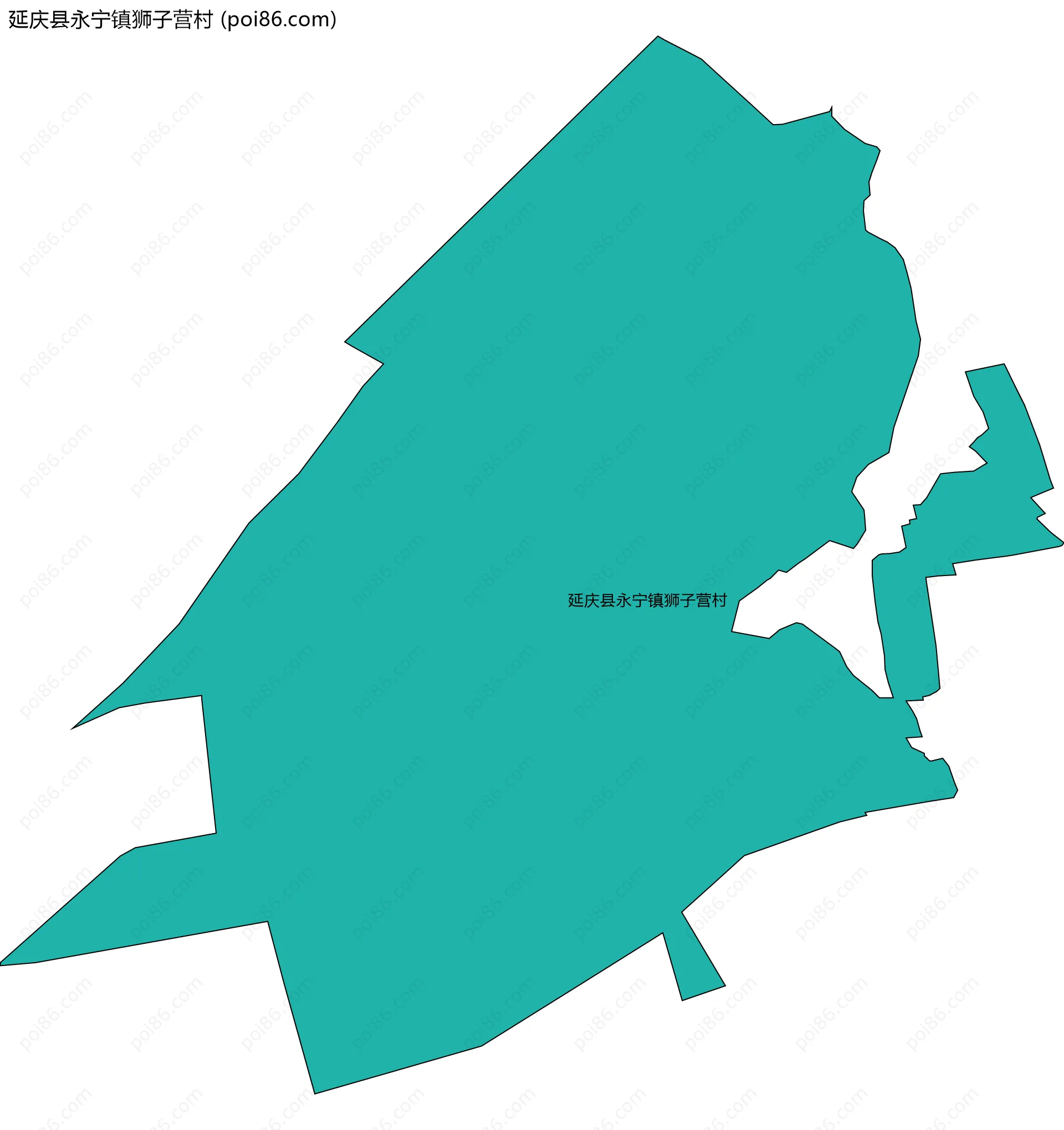 延庆县永宁镇狮子营村边界地图