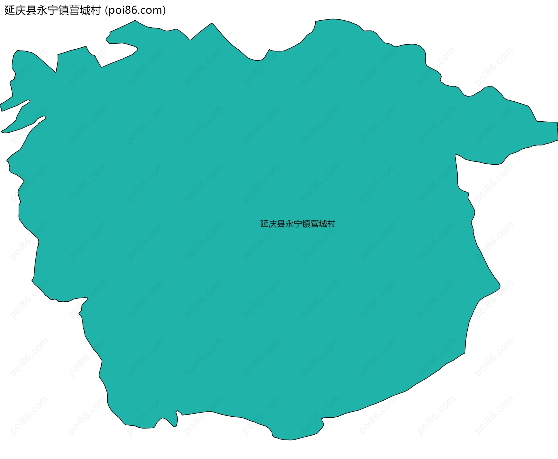 延庆县永宁镇营城村边界地图