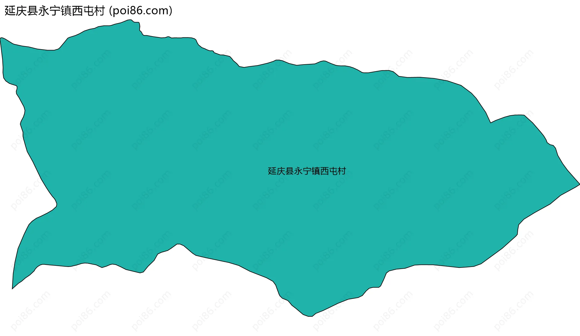 延庆县永宁镇西屯村边界地图