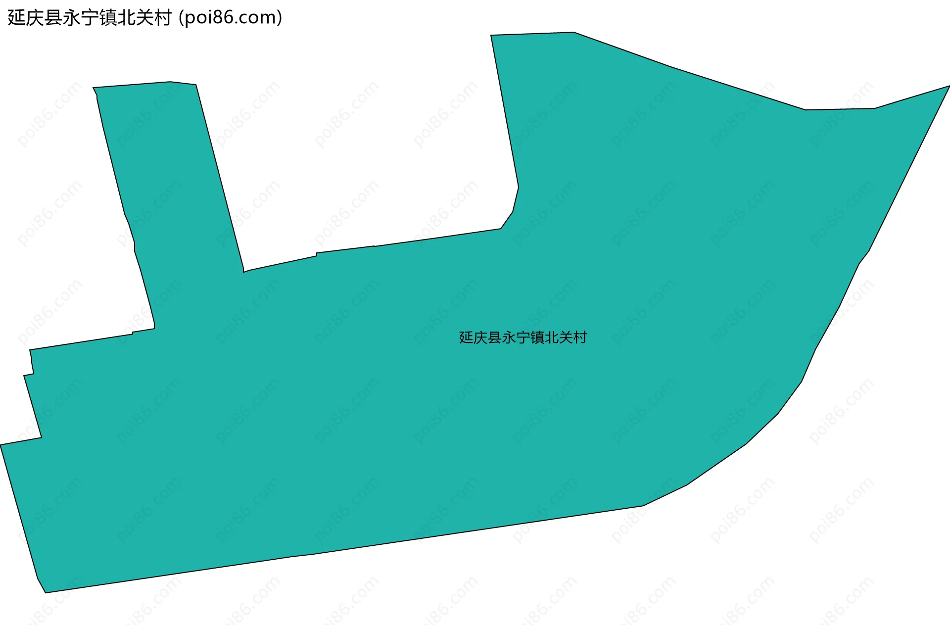 延庆县永宁镇北关村边界地图