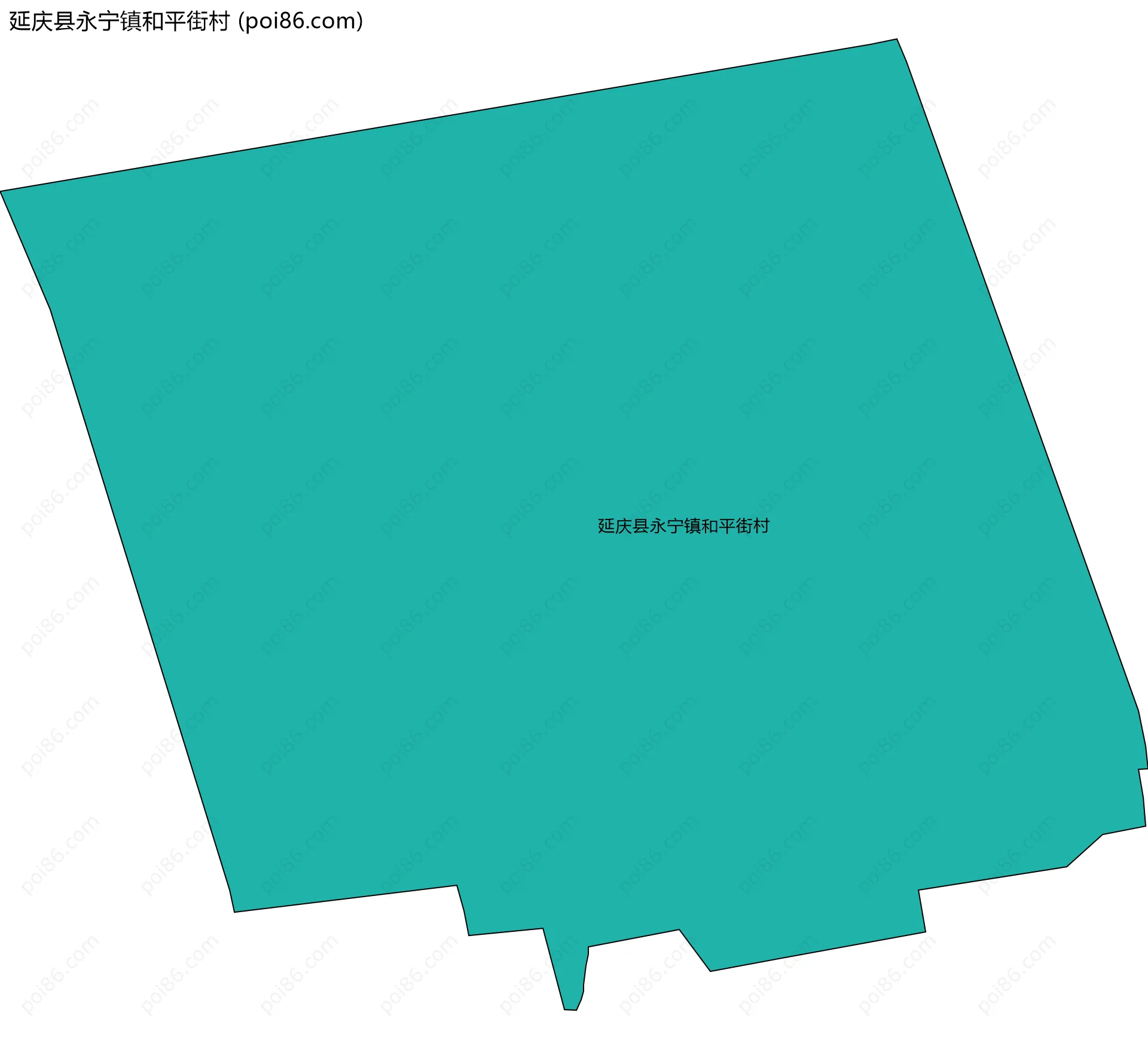 延庆县永宁镇和平街村边界地图