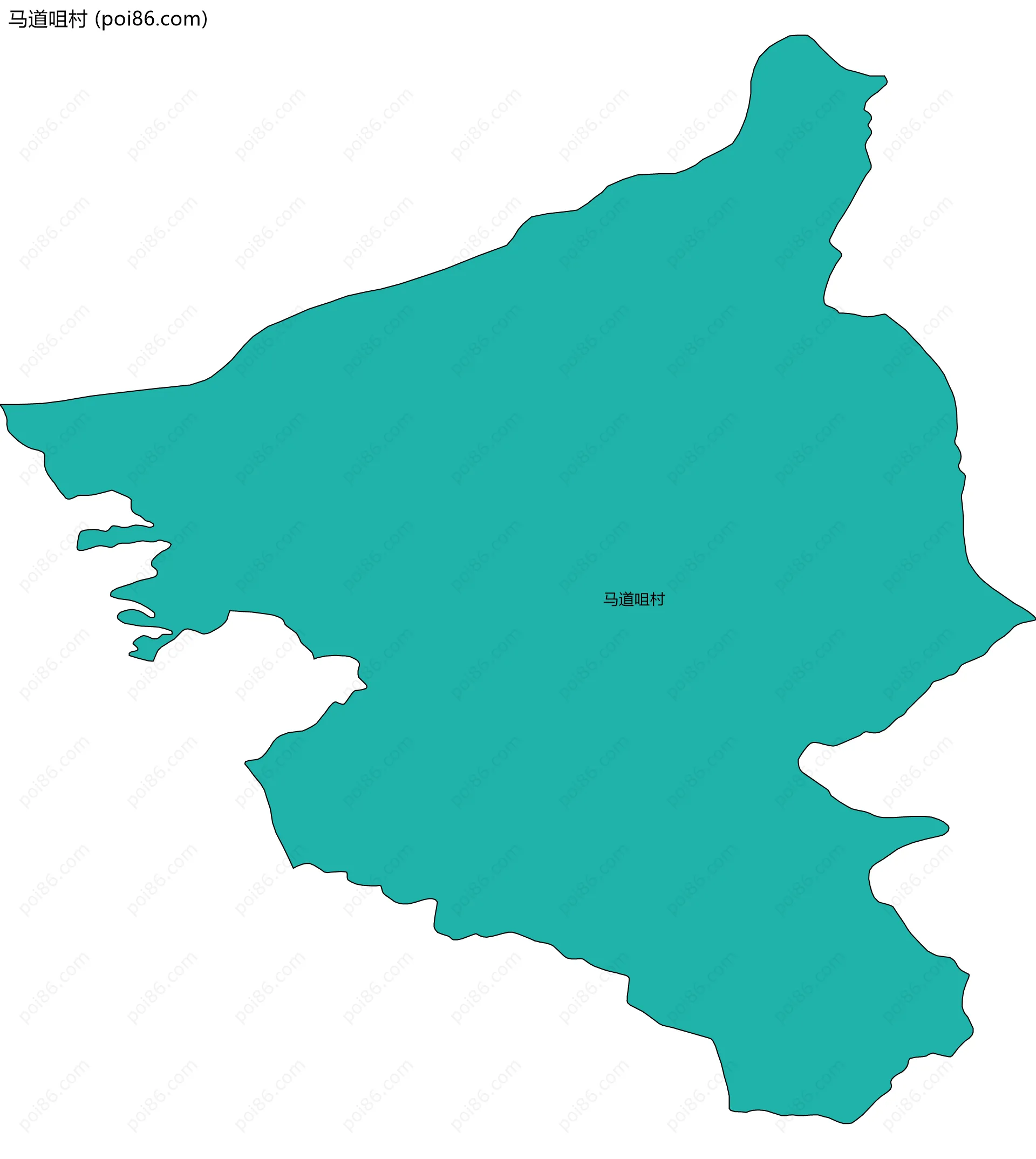 马道咀村边界地图