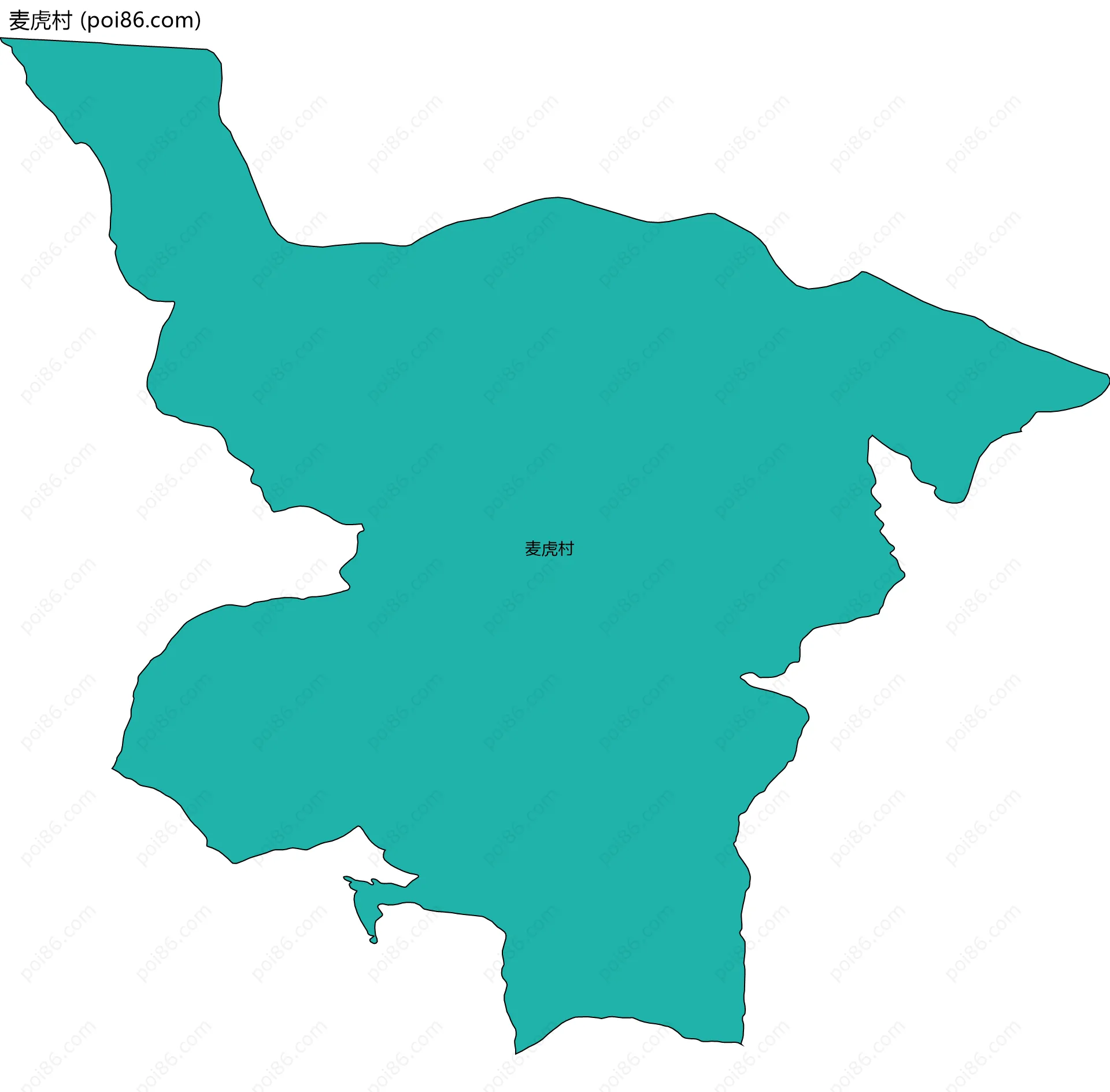 麦虎村边界地图